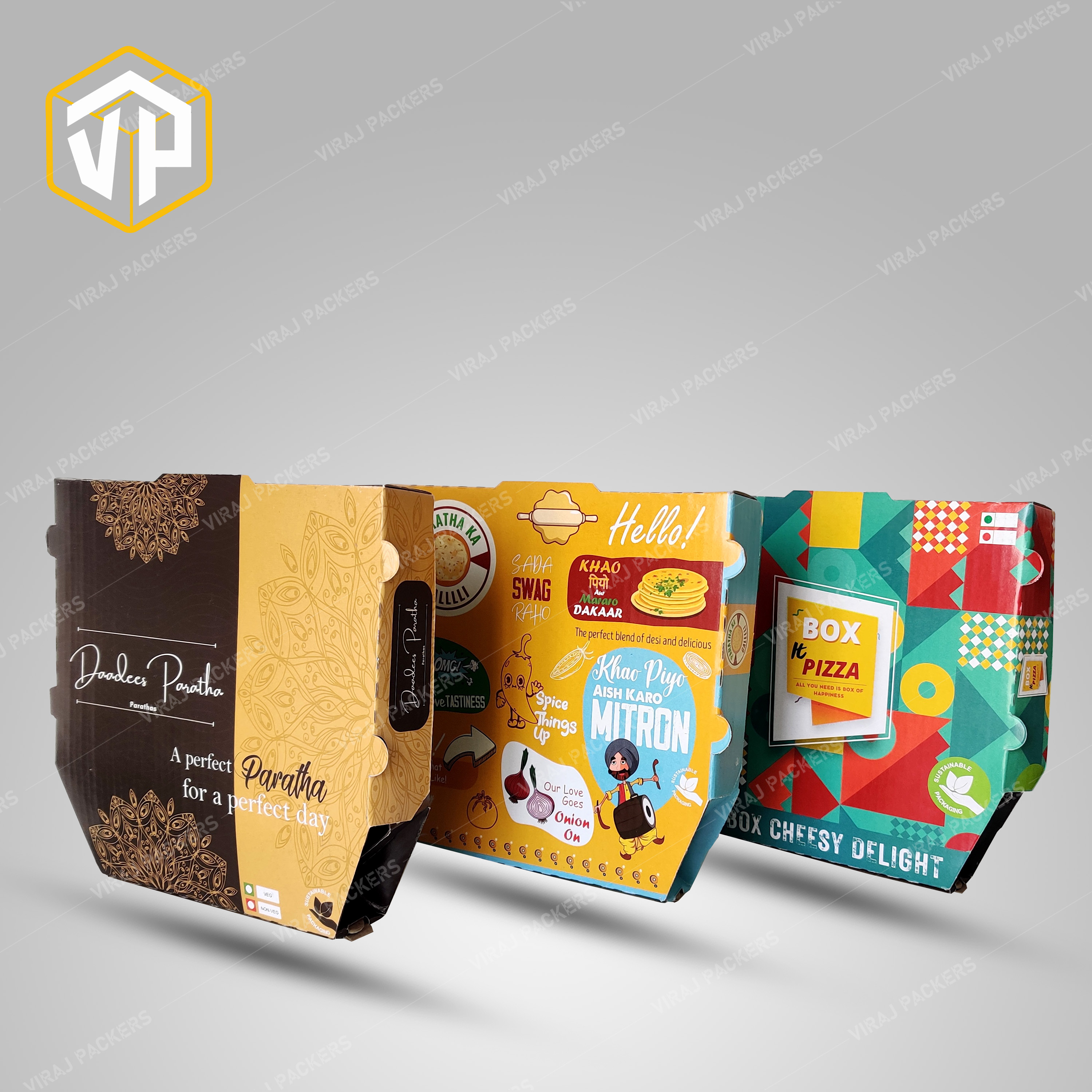 Parata Packaging Box With Multicolor Art - Paper Material, Customized Size, Glossy Lamination, Uv Offset Printing | Eco-friendly, Customizable Design For Retail Display