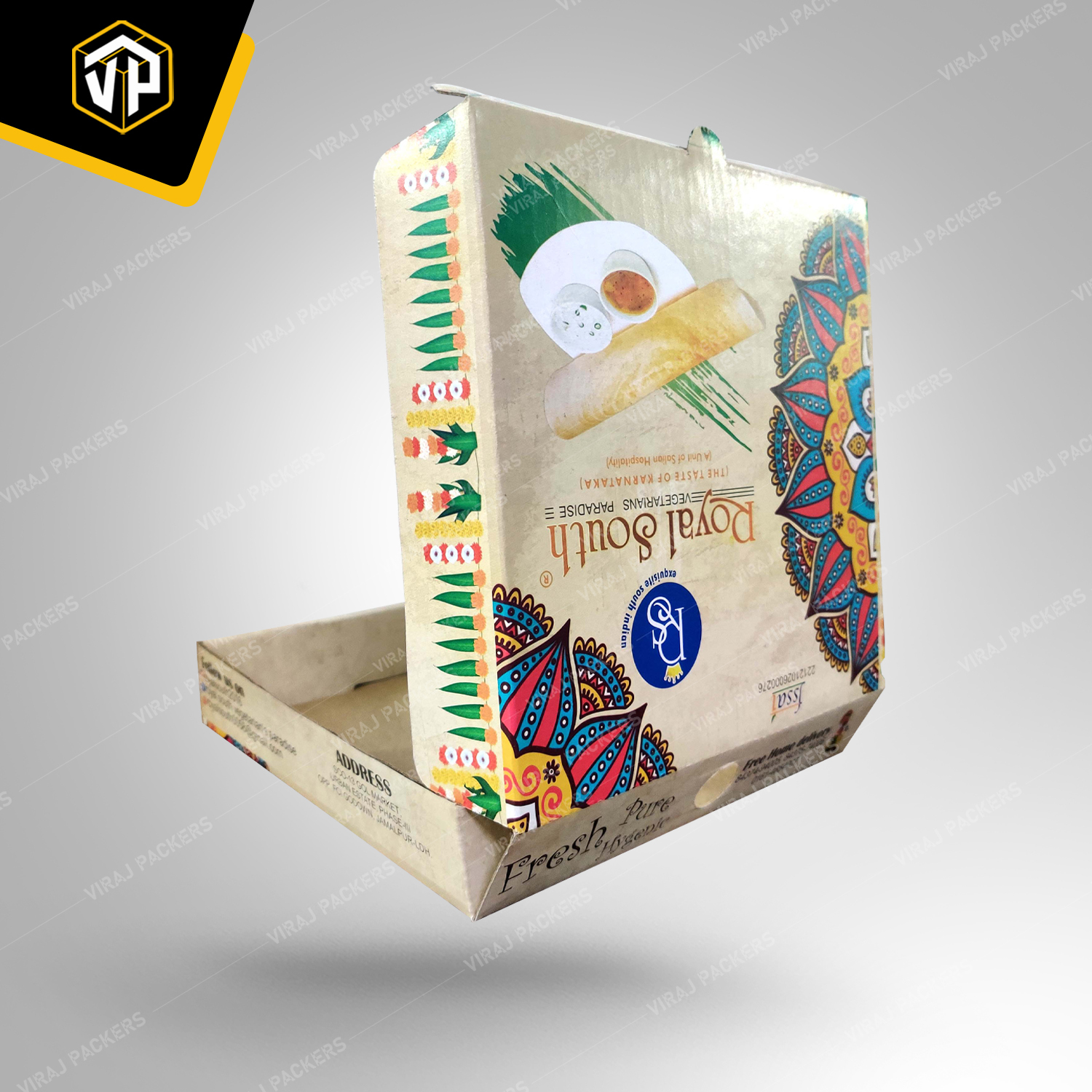 Premium Custom Printed Masala Dosa Packaging Box - Food-grade Paper, Customized Size, Glossy Lamination , Uv Offset Printing For Enhanced Brand Presentation