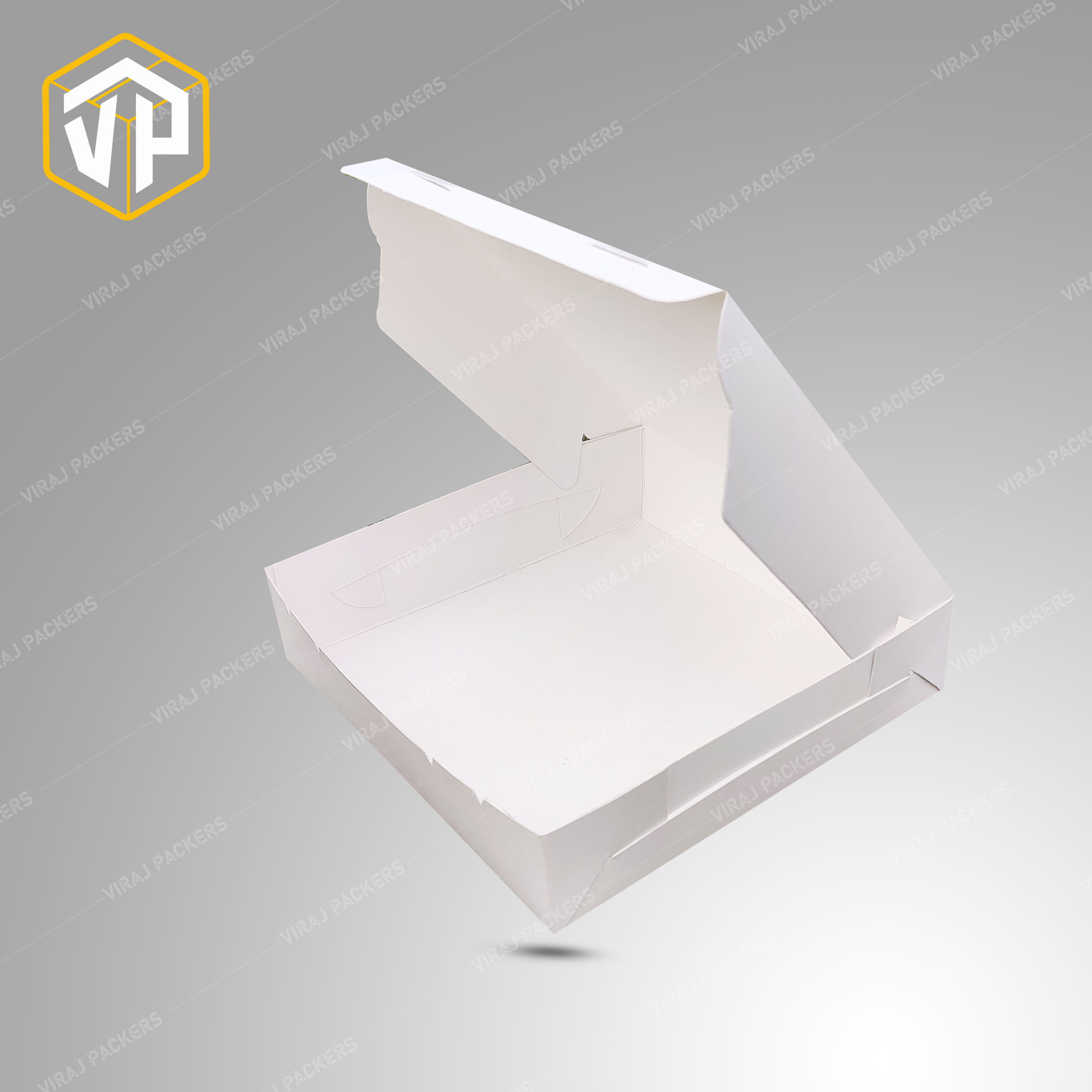 Paper Sandwich Packaging Box Manufacturer - Eco-friendly Paper, 6.75x6.75x1.75 Inches, Glossy Lamination, Customizable Design For Secure Sandwich Presentation