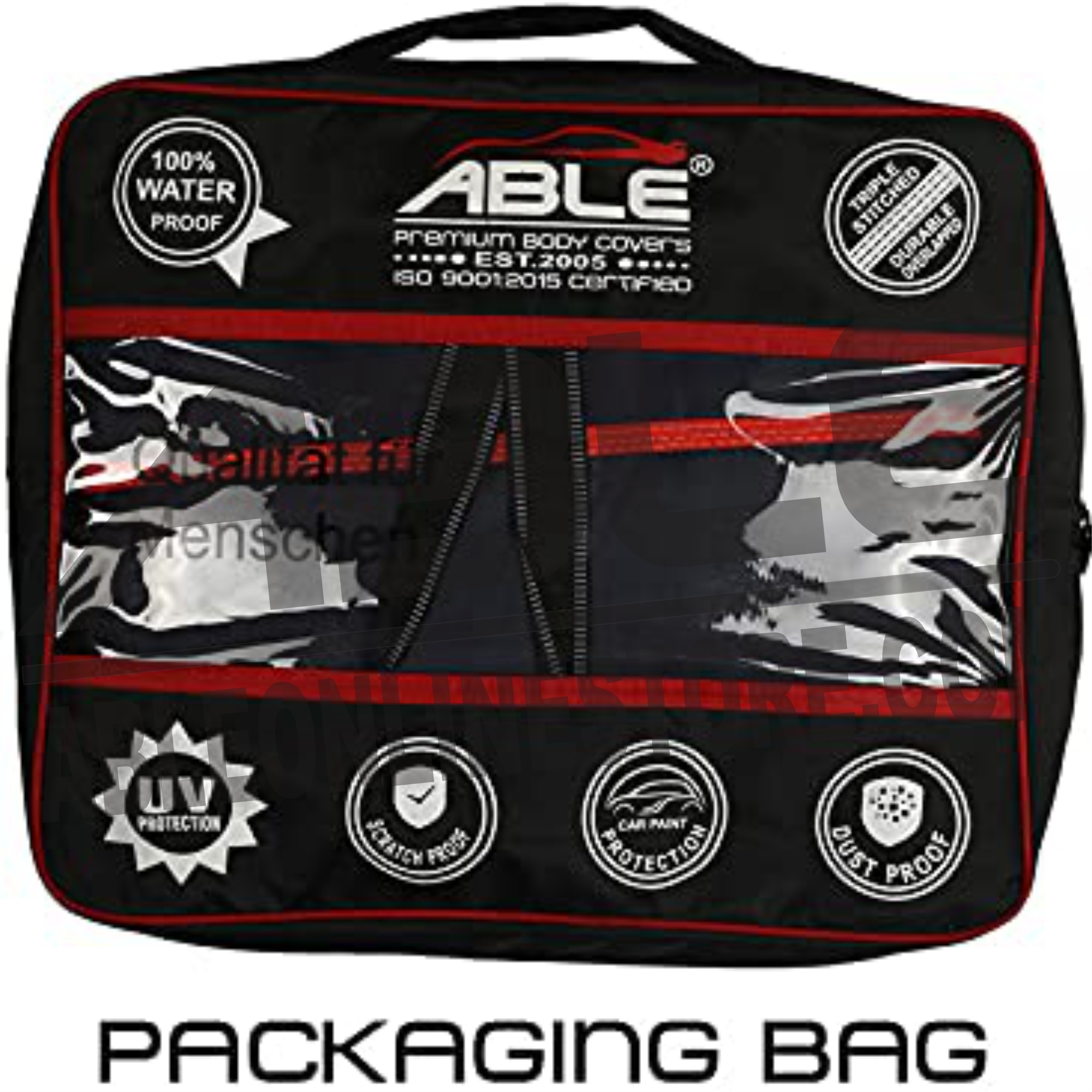 Classic Black & Red Water Resistance - Size: Customized