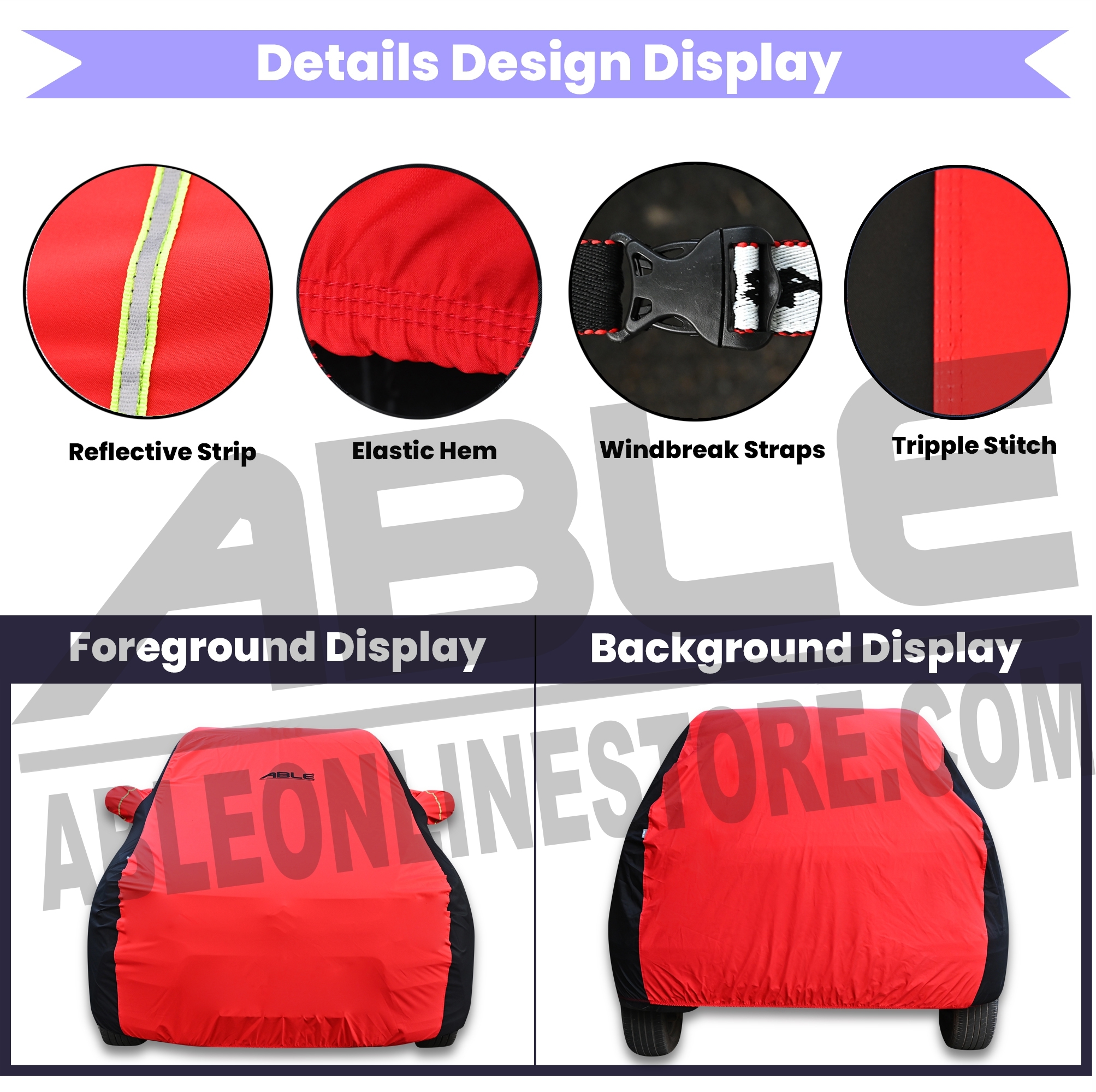 Classic Black & Red Water Resistance - Size: Customized