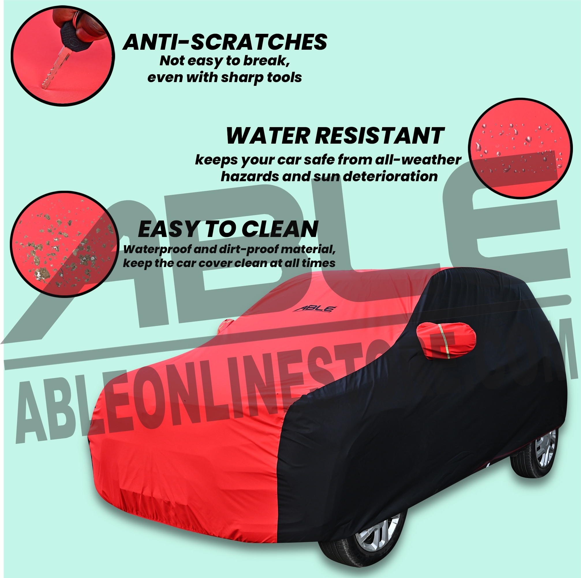 Classic Black & Red Water Resistance - Size: Customized