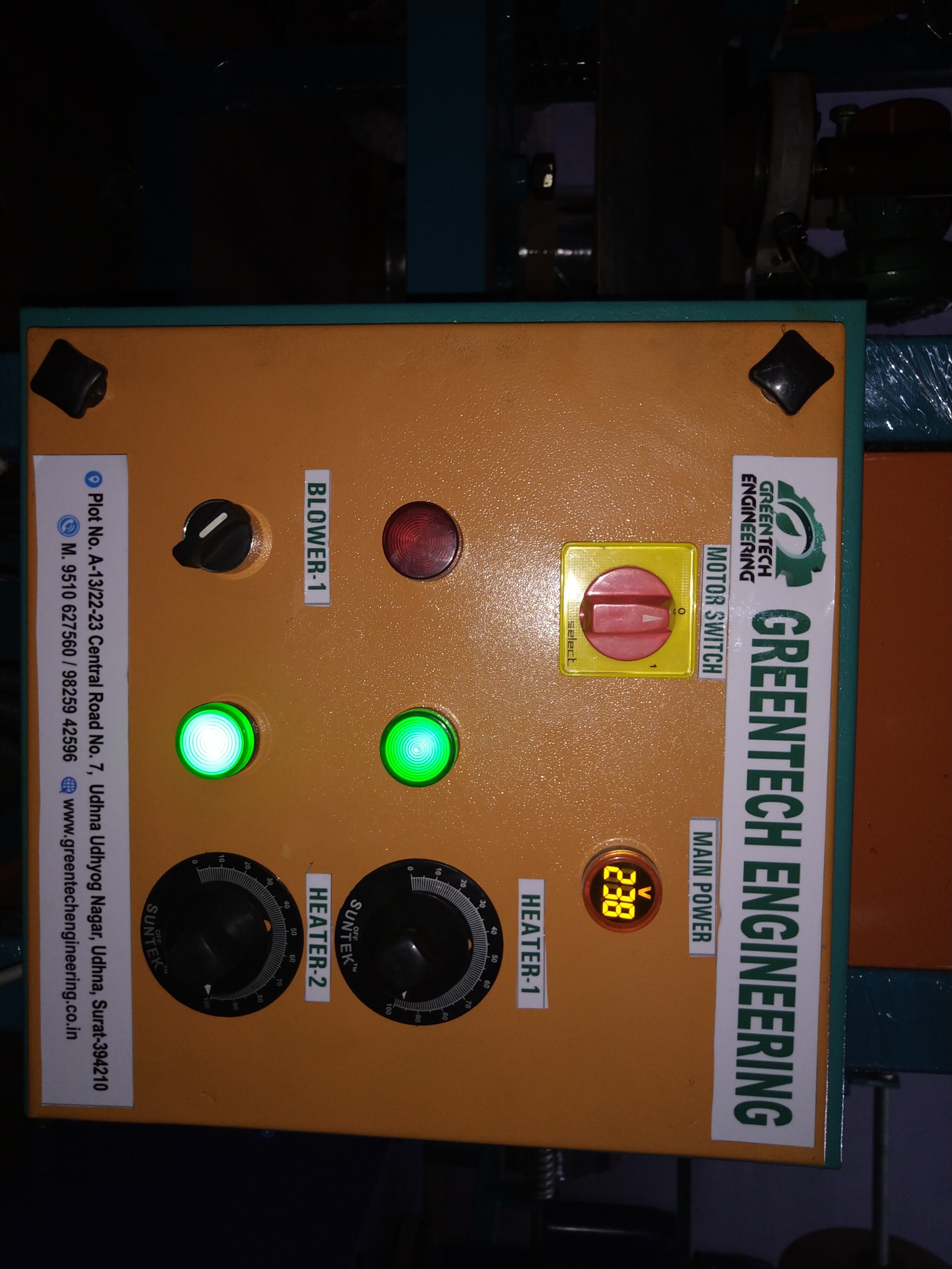 Single Die Paper Dona Making Machine - Color: Blue