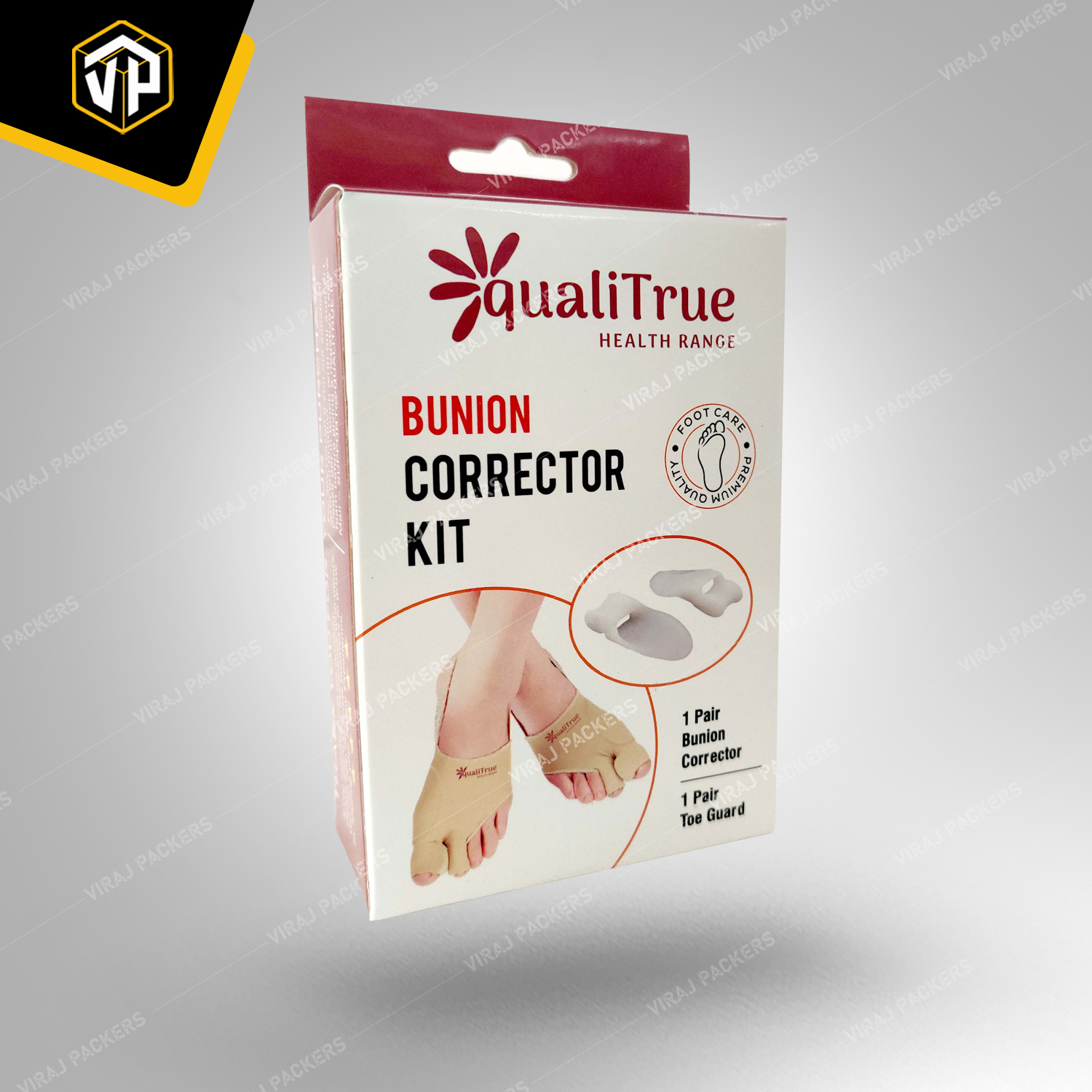 Bunion Corrector Kit With Customized Printing - High-quality Materials, Custom Size And Design, Glossy Lamination Finishing, Uv Offset Printing