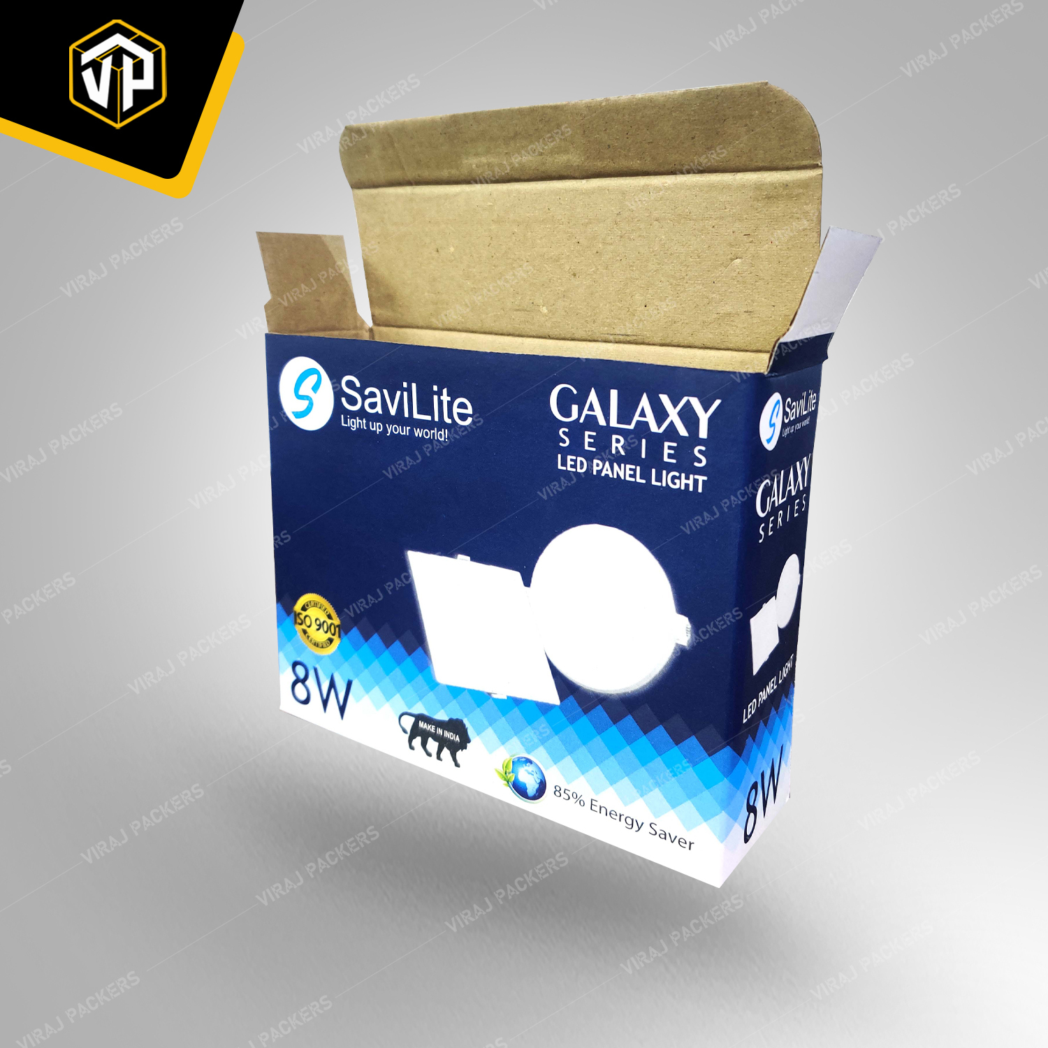 Customized Led Panel Light Packaging Box - Paper Material, Customized Size, Rectangular Shape, Glossy Lamination Finish | Uv Offset Printing, Professional Brand Presentation