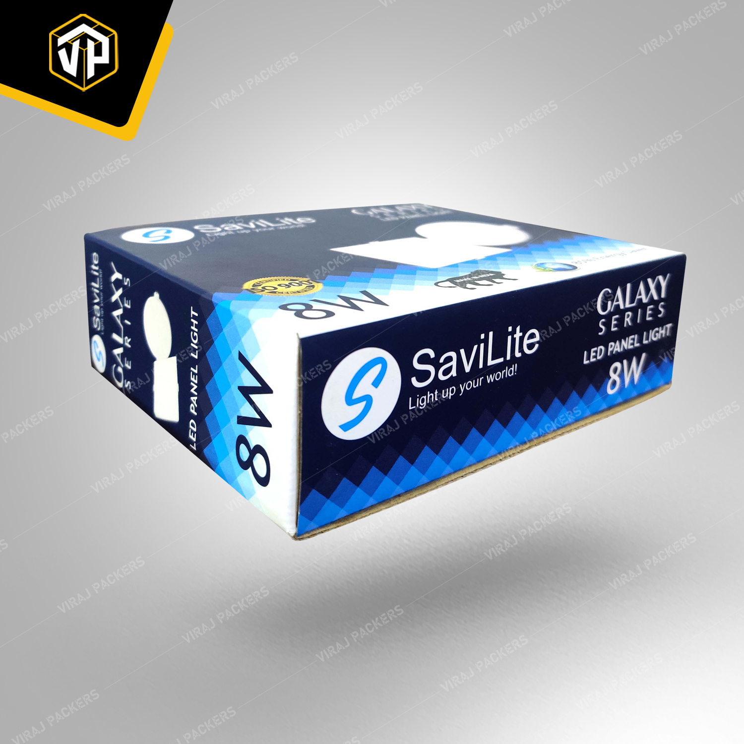 Customized Led Panel Light Packaging Box - Paper Material, Customized Size, Rectangular Shape, Glossy Lamination Finish | Uv Offset Printing, Professional Brand Presentation