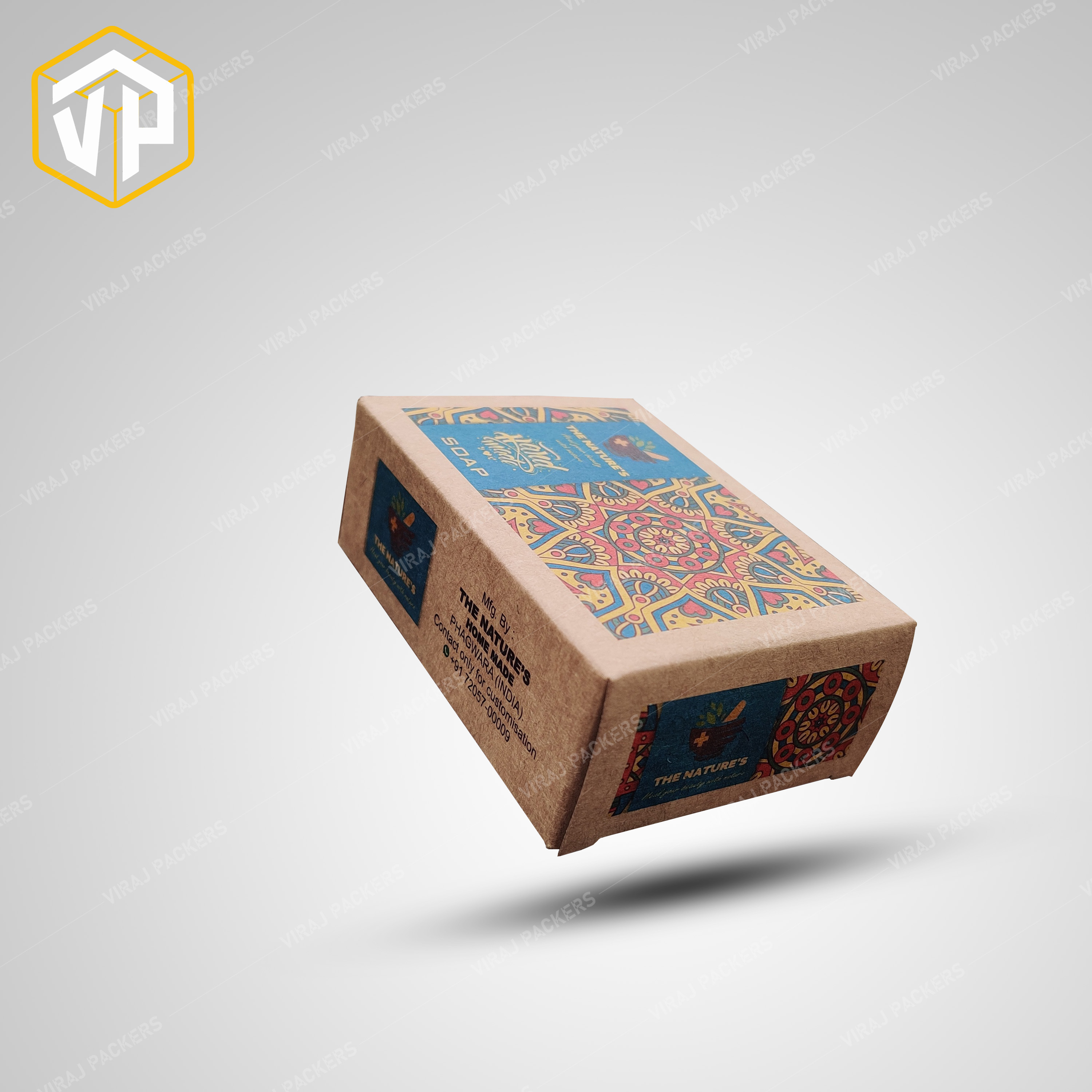 Customized Craft Paper Soap Packaging Box - Eco-friendly Paper, Fully Customizable Size And Design, Uv Offset Printing, Glossy Lamination, Rustic Appeal