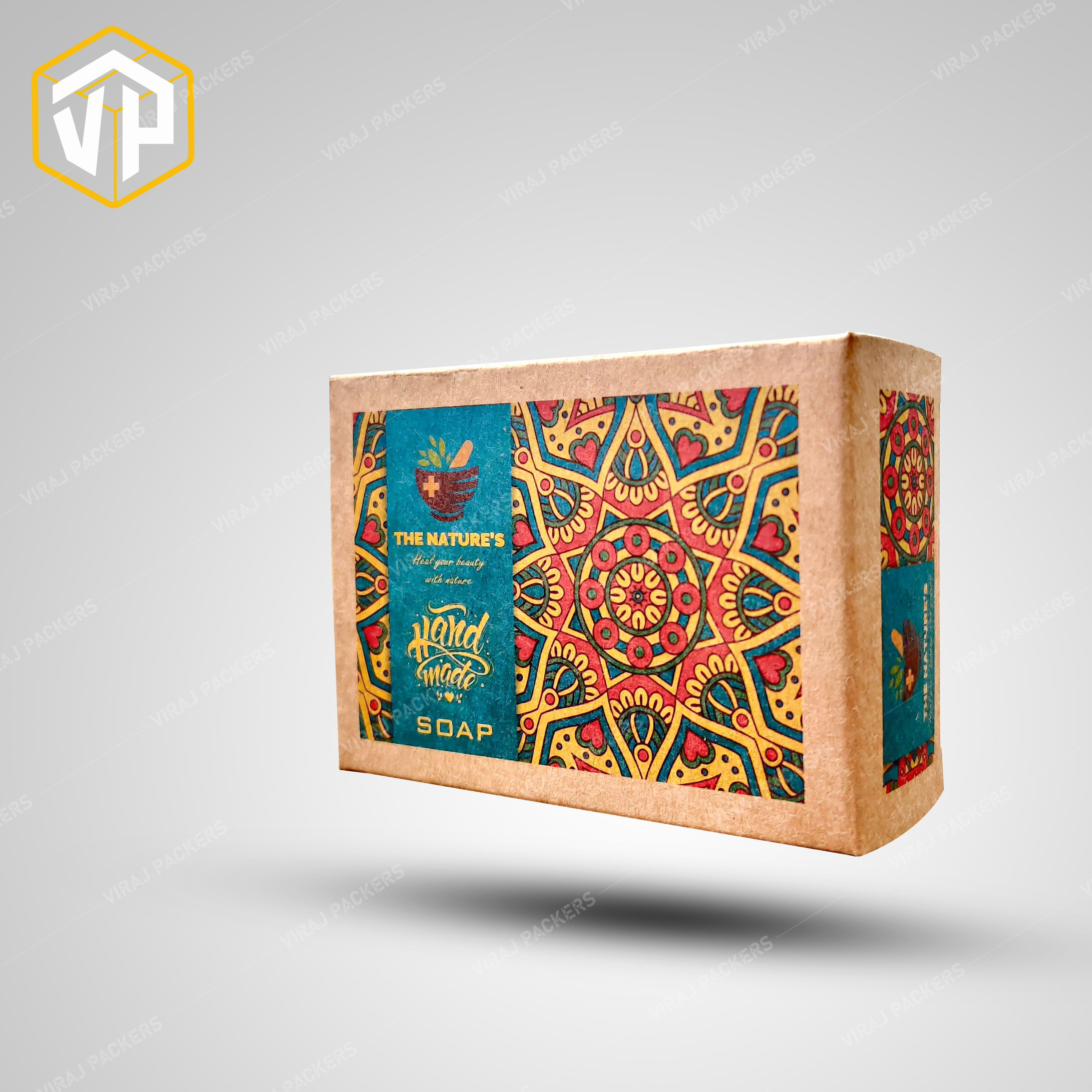 Customized Craft Paper Soap Packaging Box - Eco-friendly Paper, Fully Customizable Size And Design, Uv Offset Printing, Glossy Lamination, Rustic Appeal