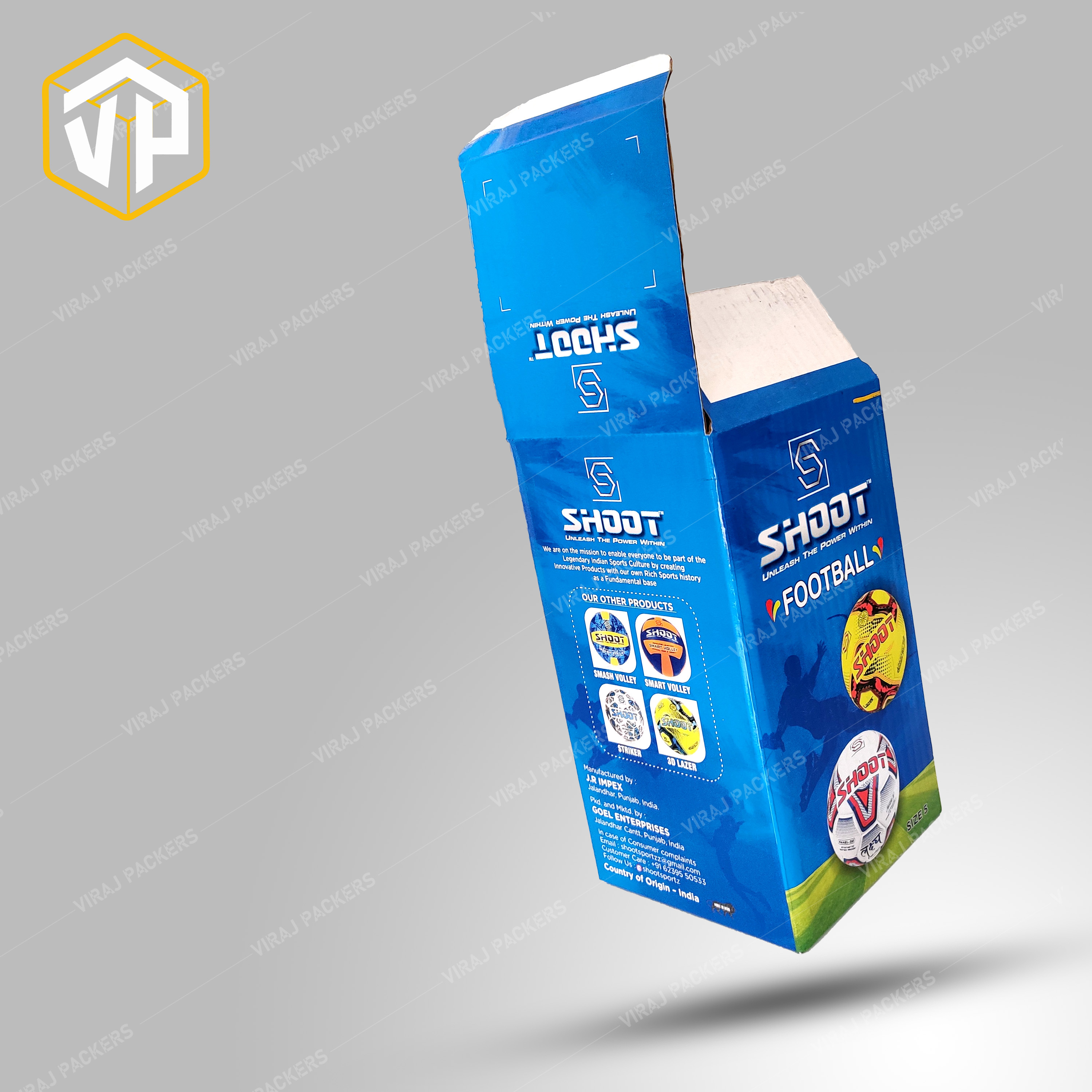 Foot Ball Packaging Box - Durable Paper Material, Customized Size & Design, Glossy Lamination Finish, Uv Offset Printing Options | Secure Storage, Stylish Presentation
