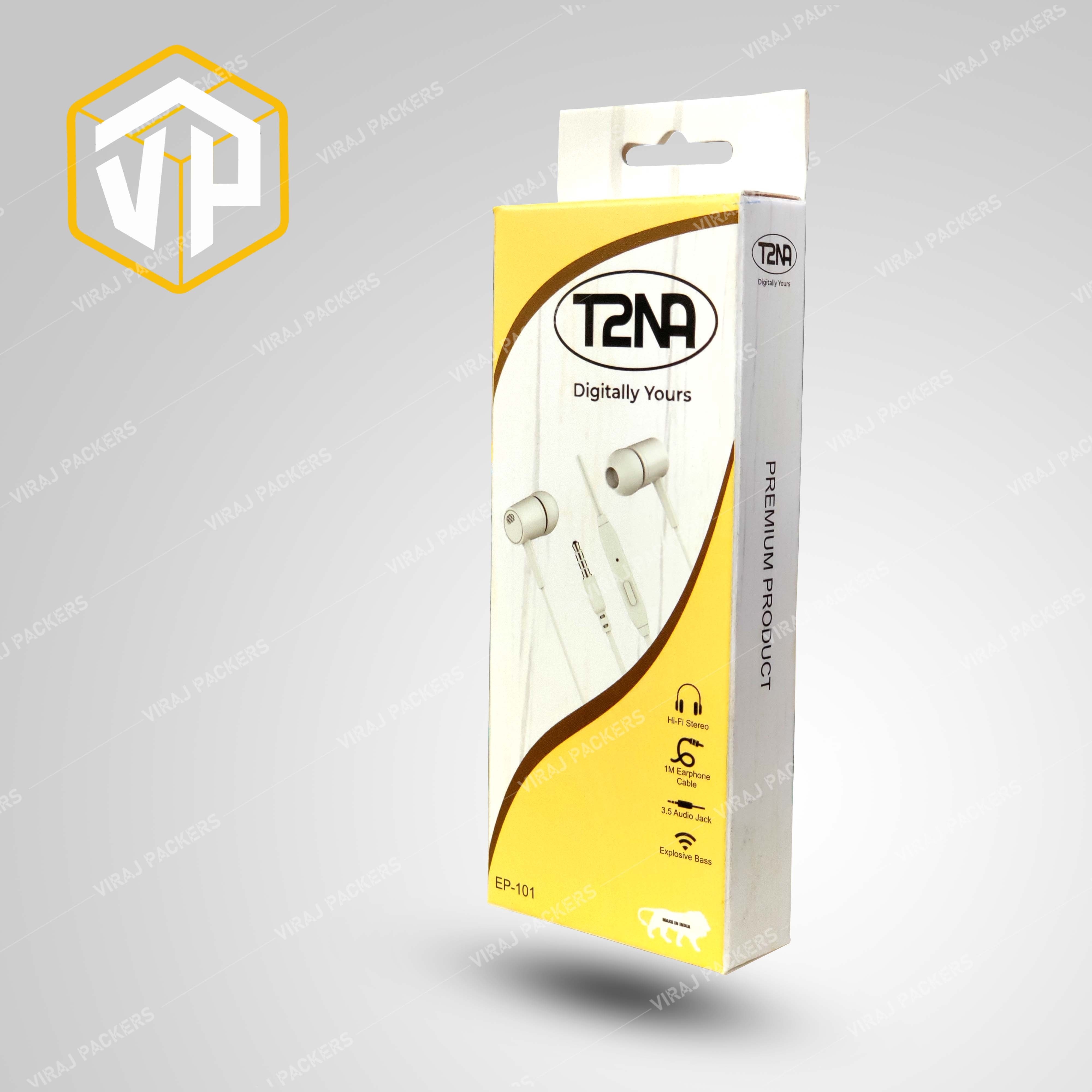 Earphones Packaging Box - Paper Material, Customized Size, Glossy Finish | Durable And Stylish Presentation With Custom Printing Options