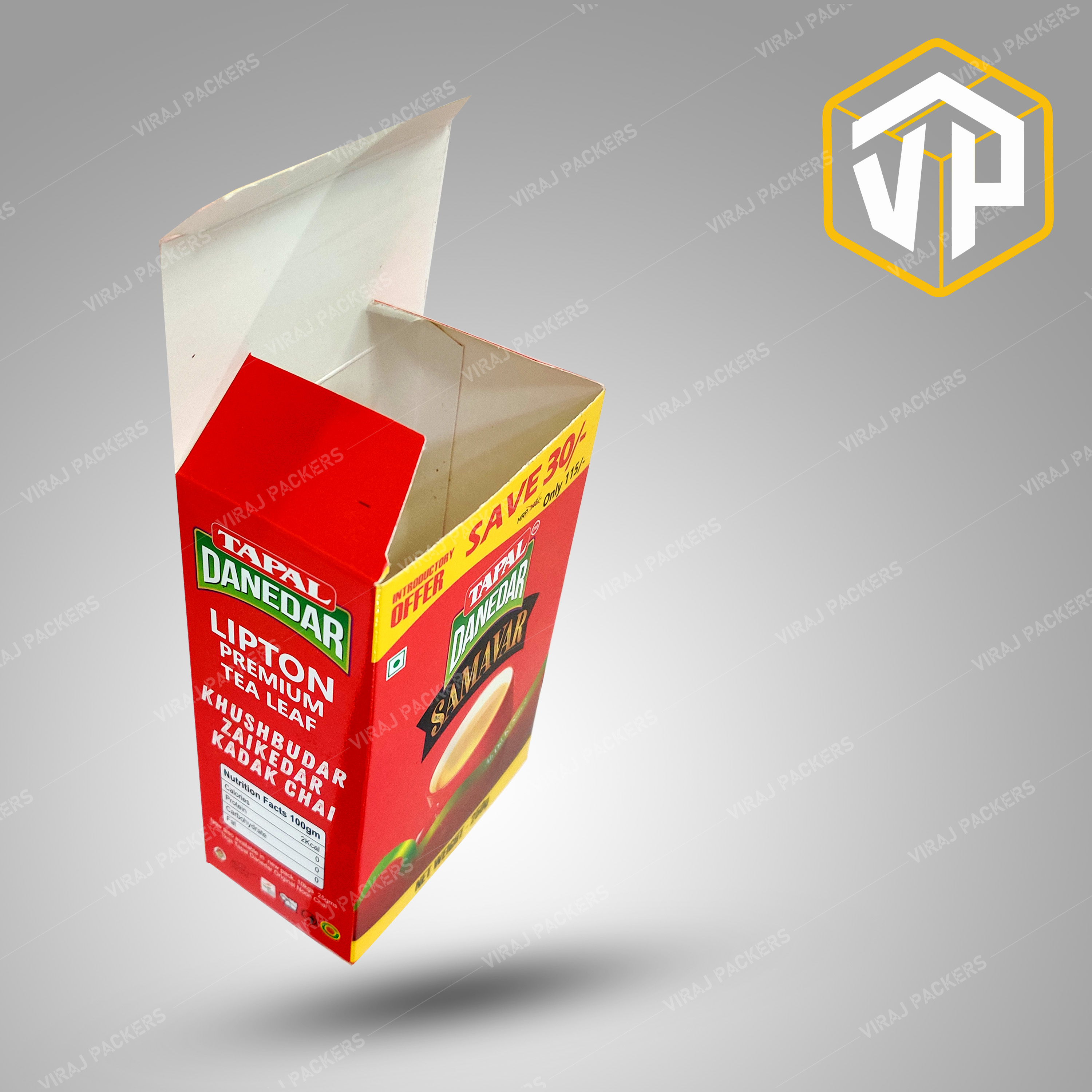250 Gram Tea Packaging Box Manufacturer - Paper Material, Customized Size, Other Color | Matte Lamination, Glossy Lamination, Uv Offset Printing