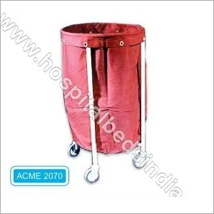 Soiled Linen Trolley (S.S) with Canvas Bag