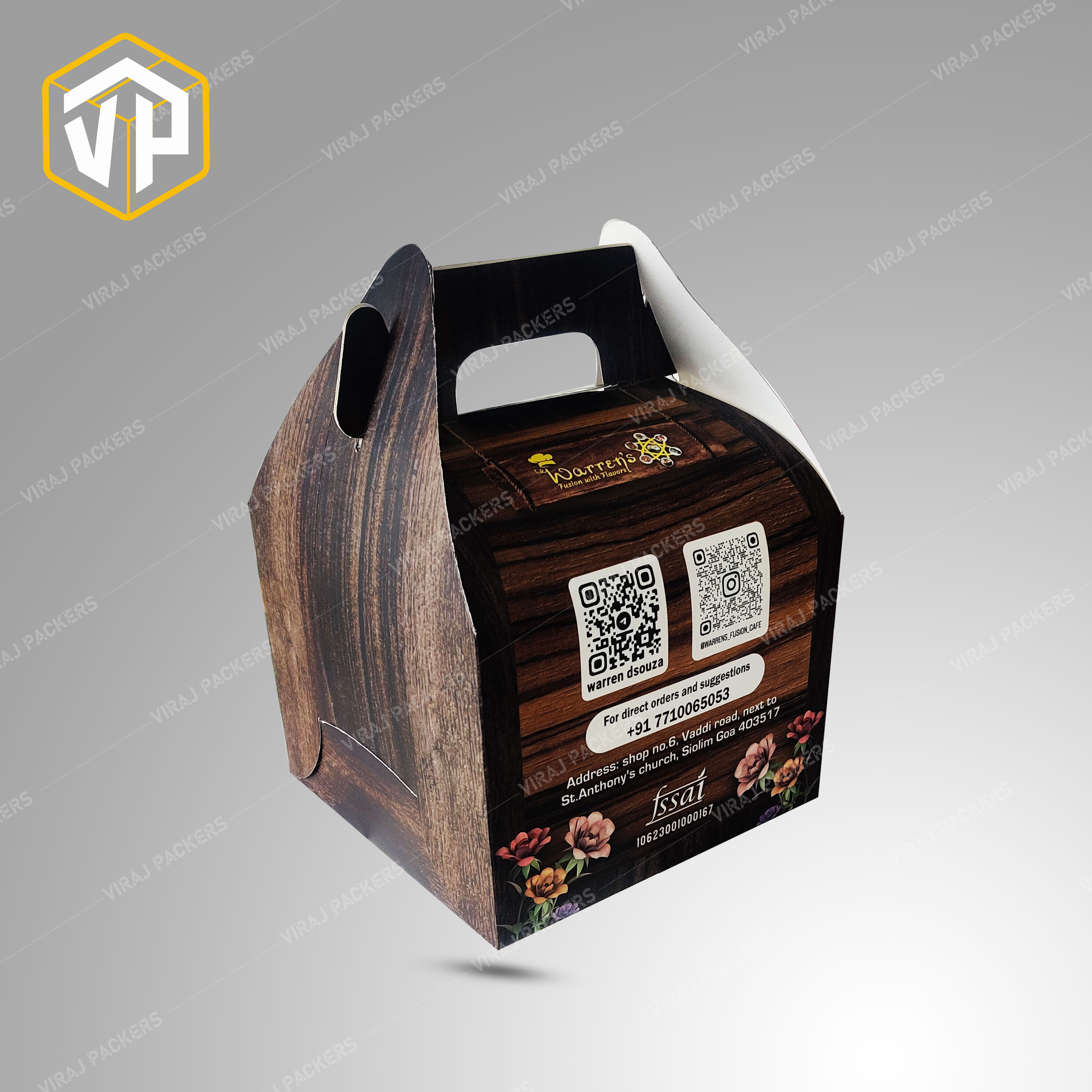 Handle Cake Box With Disply View