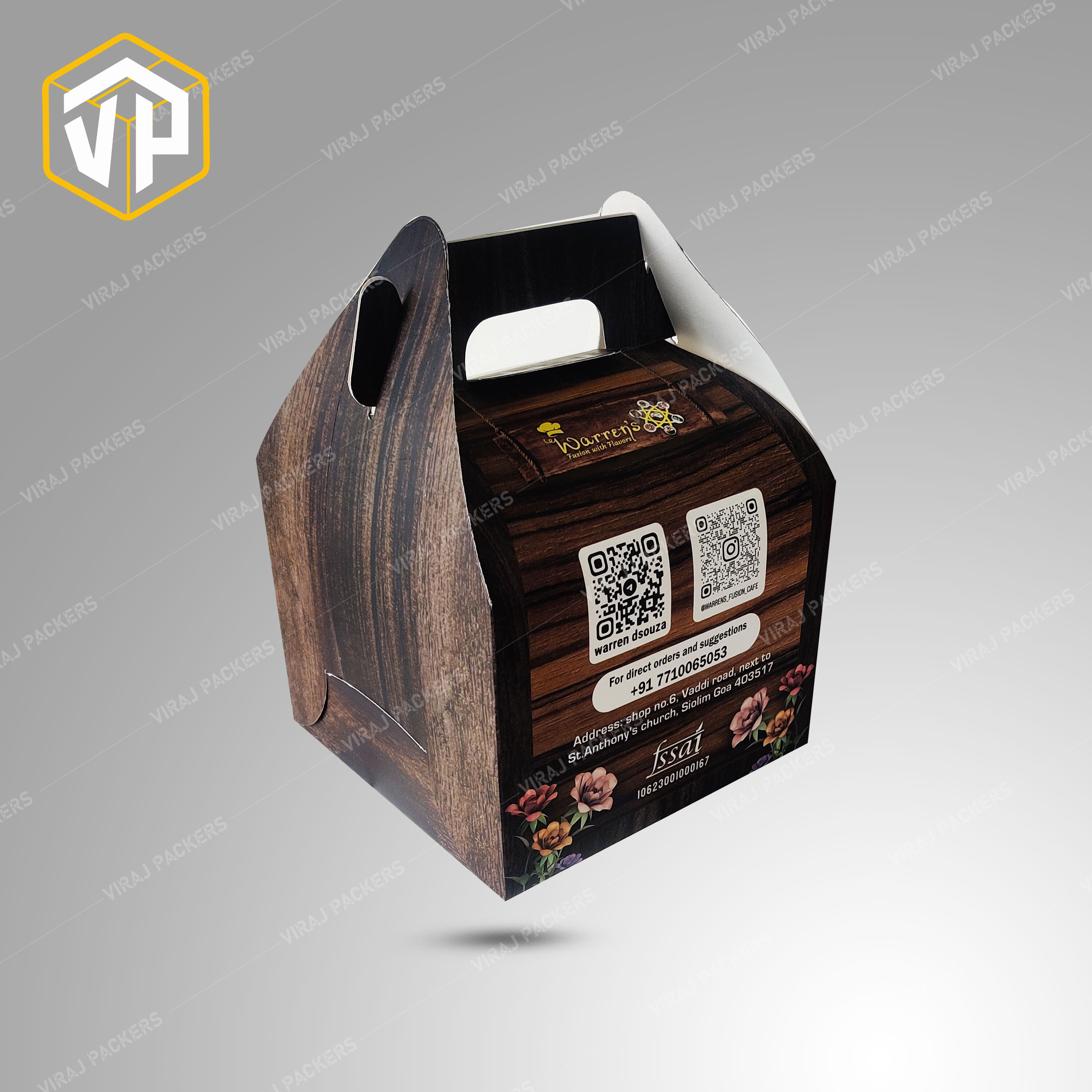 Handle Cake Box With Disply View