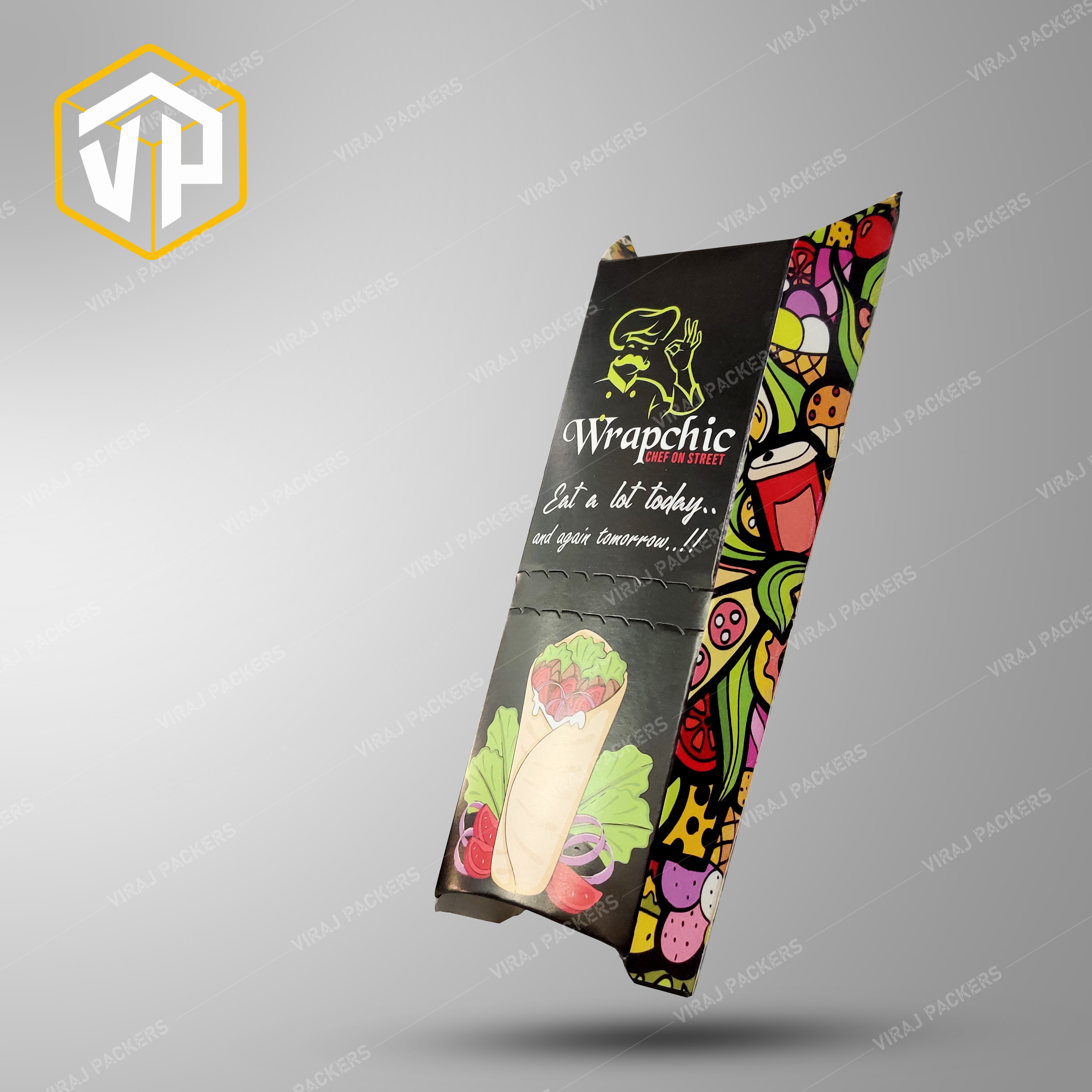 Premium Wrap Packaging Box - Food-grade Material , Customizable Size And Design For Professional Presentation Of Wraps And Food Items