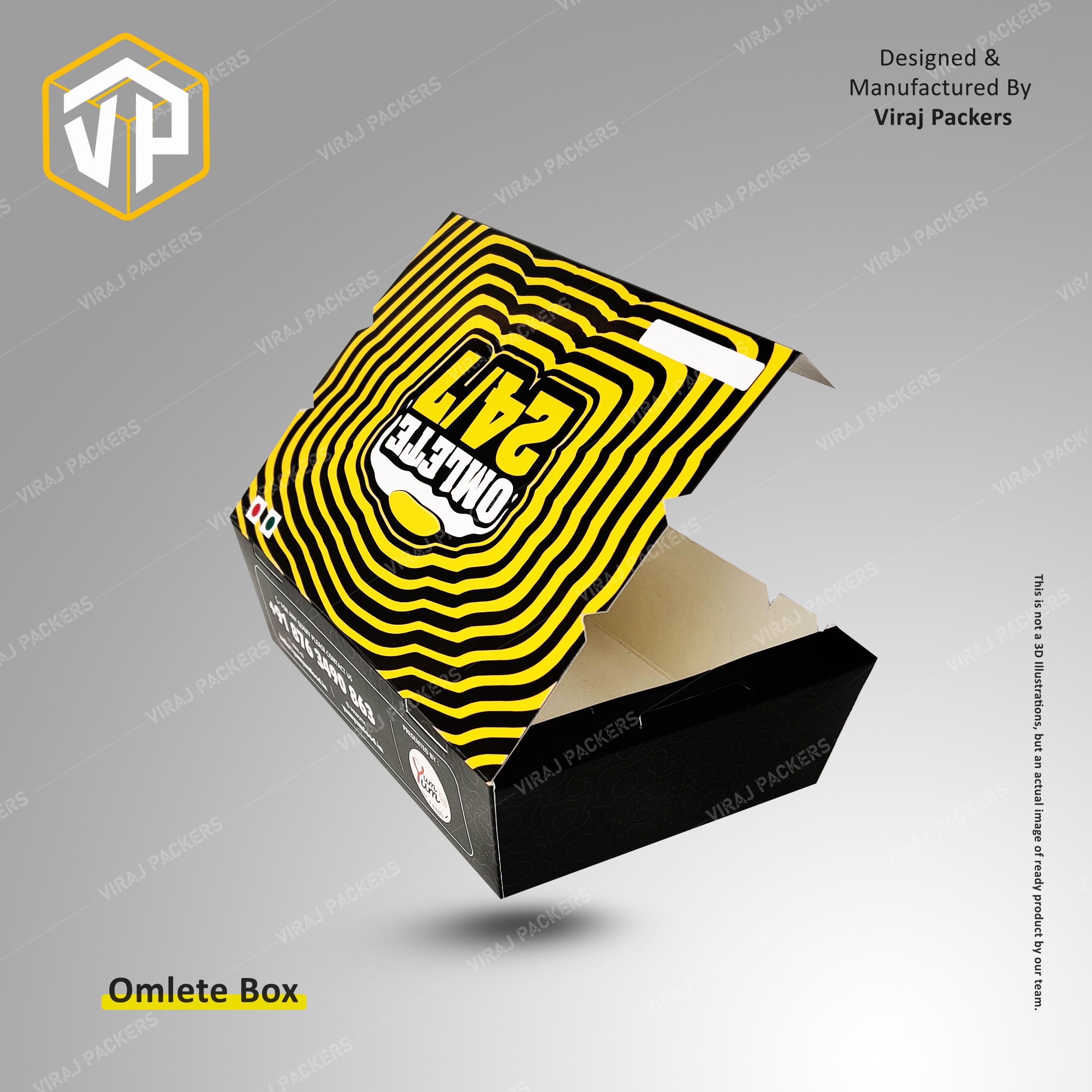 Omlet Packaging Box - Durable Food-grade Material | Customizable Size, Design, And Printing Options For Professional Presentation