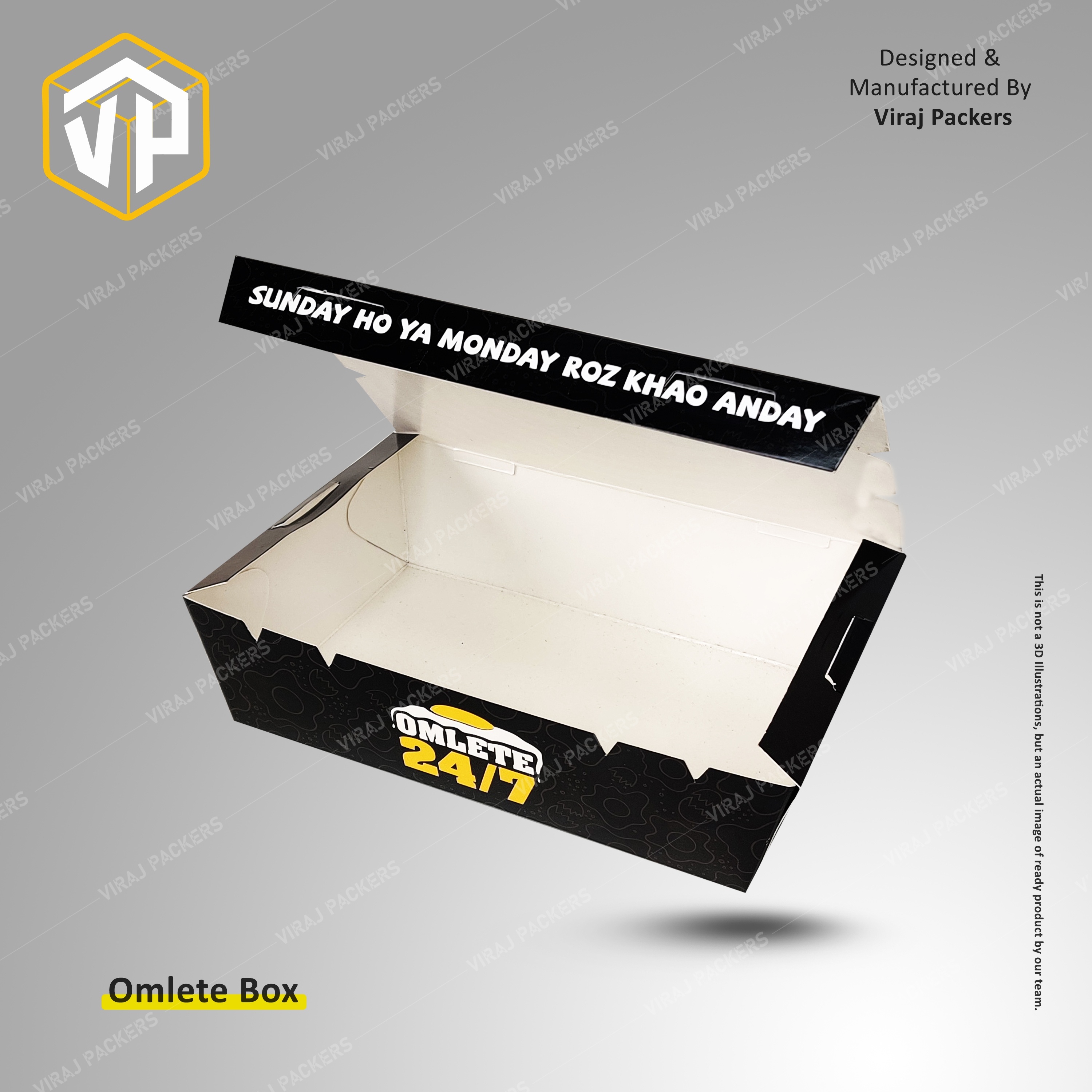 Omlet Packaging Box - Durable Food-grade Material | Customizable Size, Design, And Printing Options For Professional Presentation