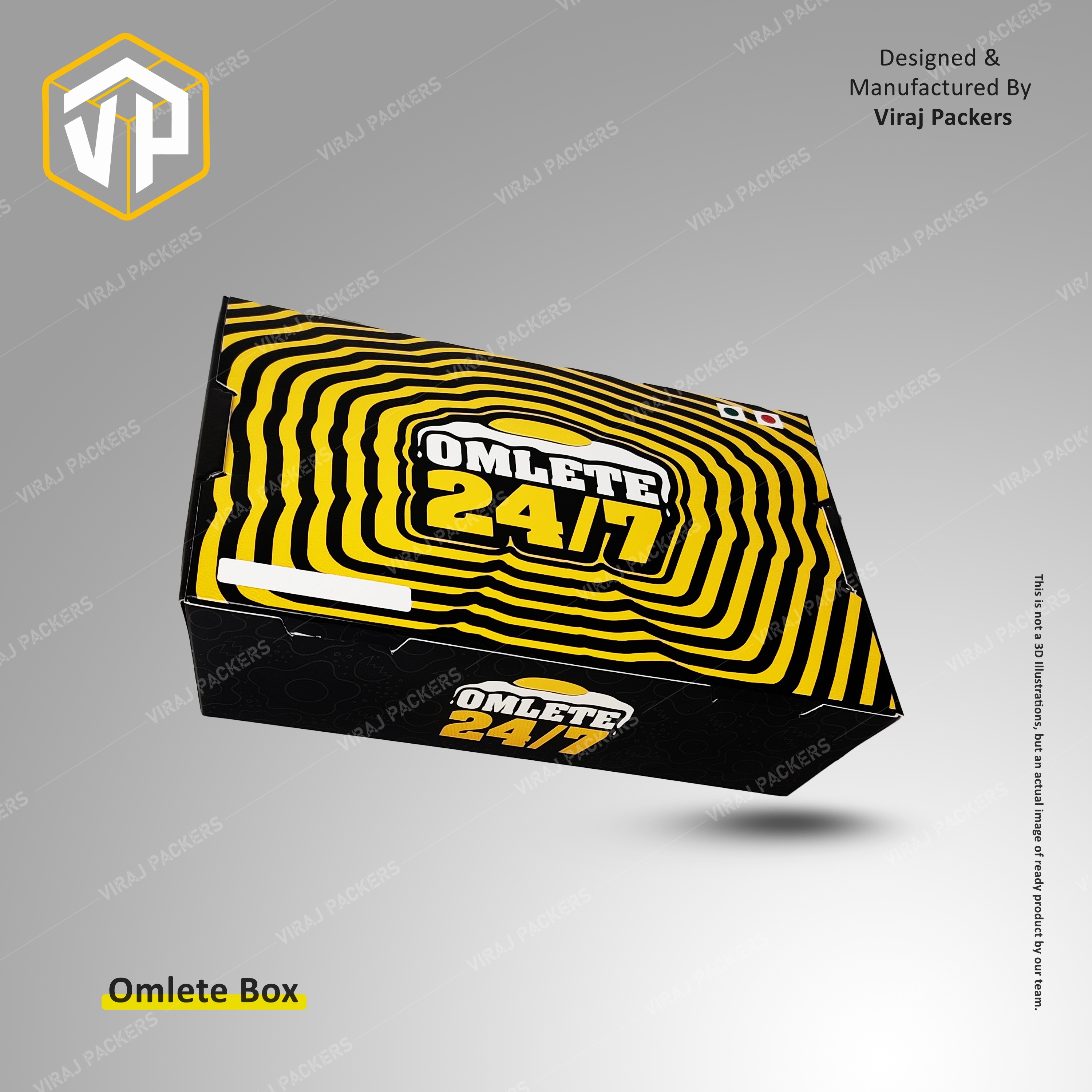 Omlet Packaging Box - Durable Food-grade Material | Customizable Size, Design, And Printing Options For Professional Presentation