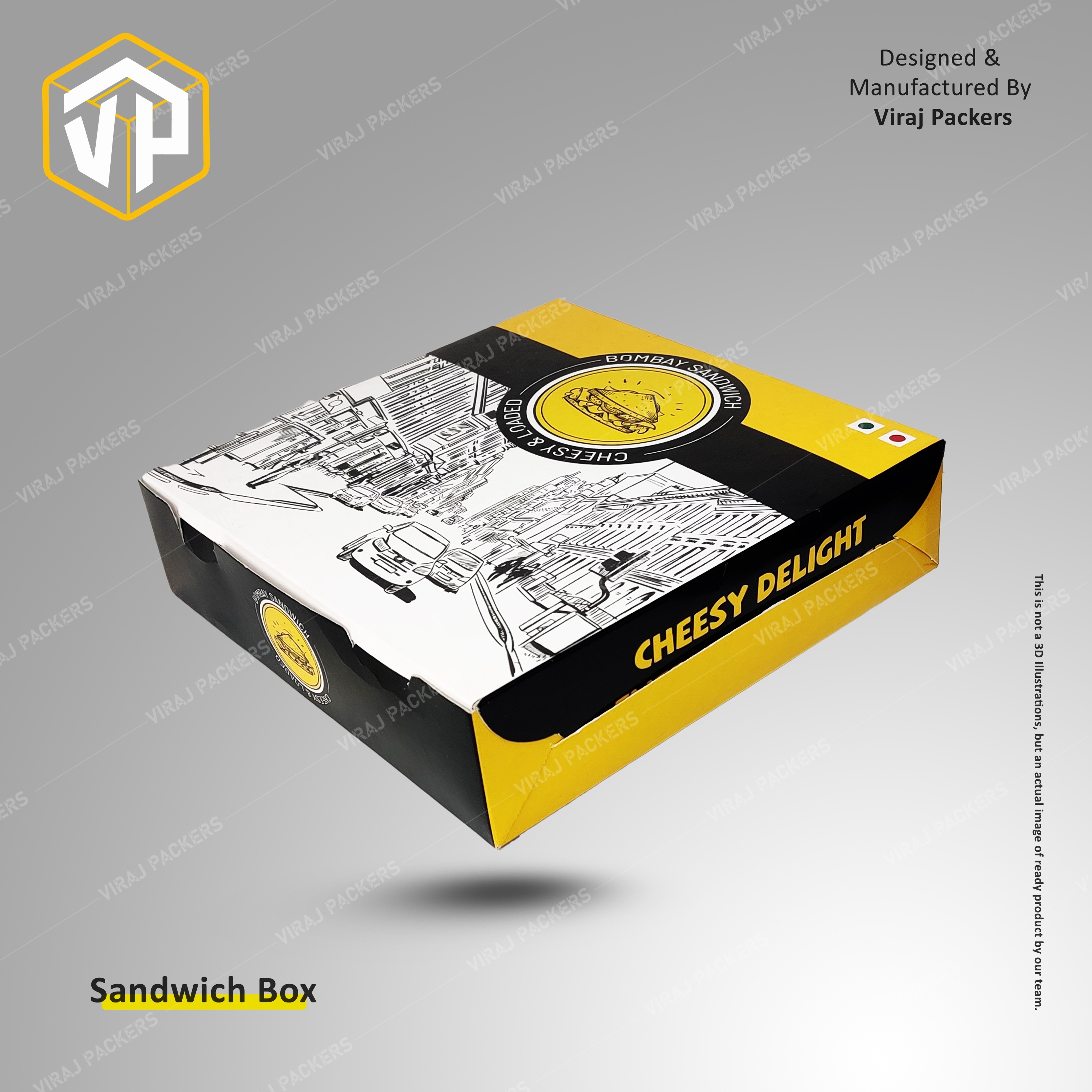 Egg Sandwich Packaging Box - Durable Food-grade Material, Customizable Size & Design | Secure Storage, Professional Presentation, Brand Showcase