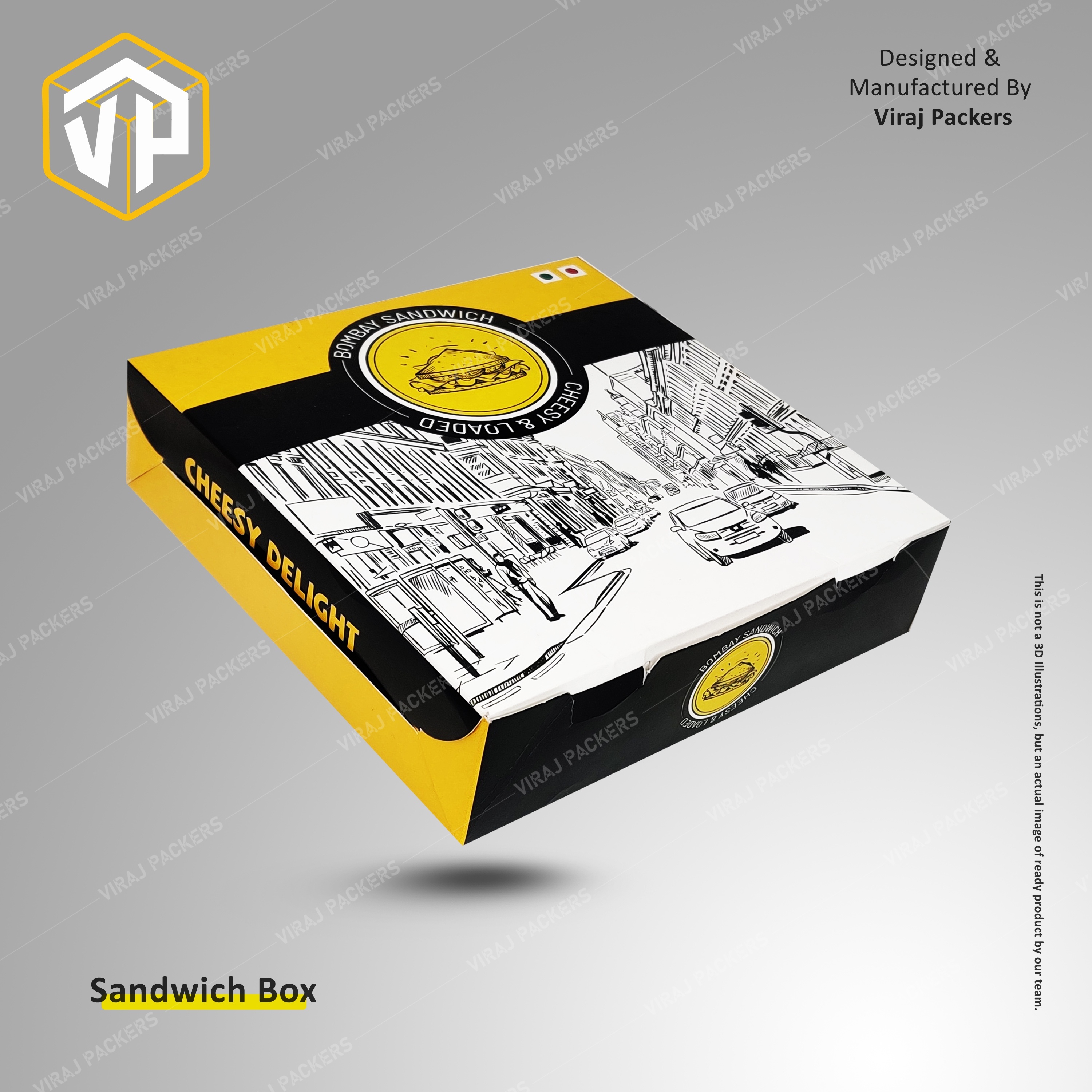 Egg Sandwich Packaging Box - Durable Food-grade Material, Customizable Size & Design | Secure Storage, Professional Presentation, Brand Showcase