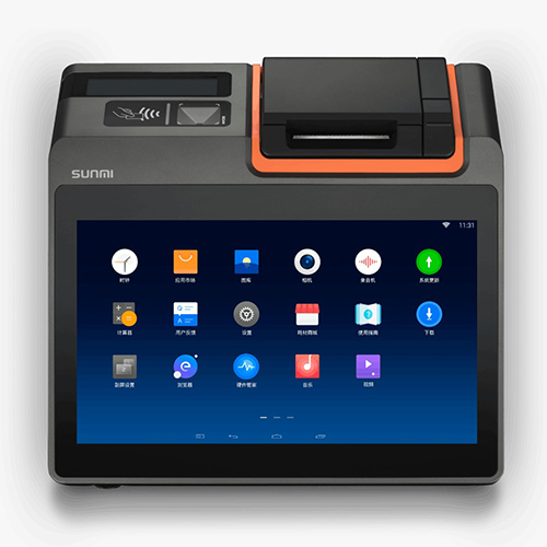 Sunmi T2 Mini Automatic Touch Desktop Pos Terminal Machine - Color: Black