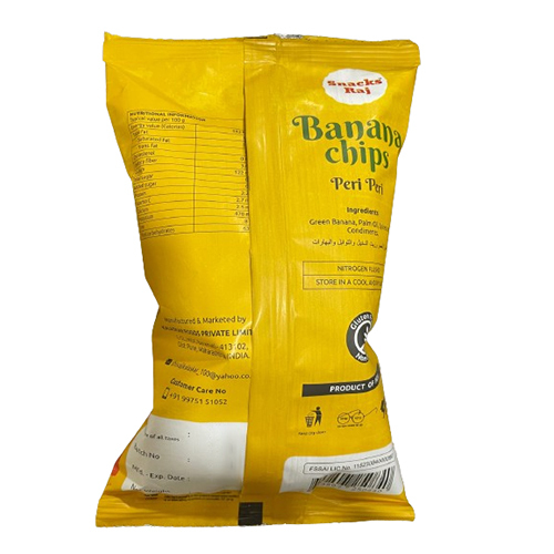 Peri Peri Banana Chips 40gm - Fried, 40 Gm Pack | Vegan, Gluten-free, Seasoned With Peri Peri, Garlic & Herbs, No Artificial Additives