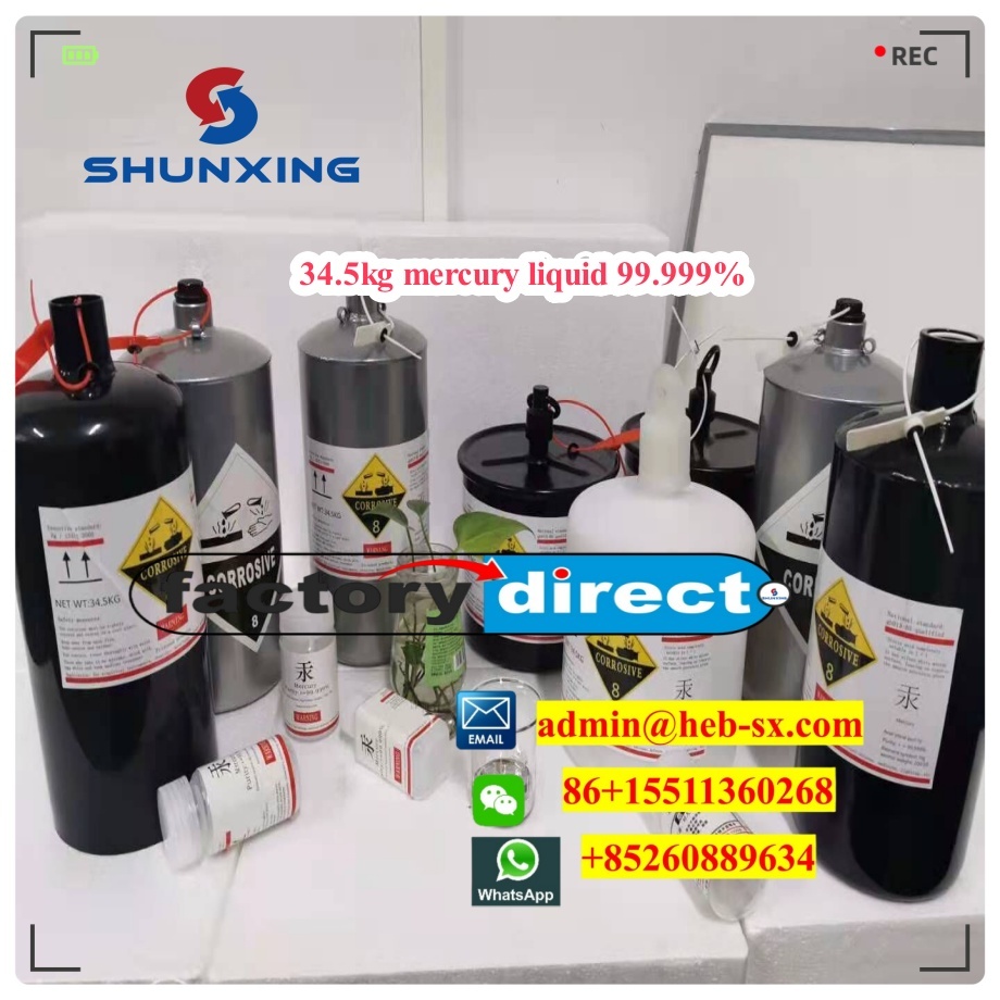 34.5kg Mercury Liquid 99.999% Mercury Silver Liquid For Gold Mine From Top Factory! - Purity: 99.99%