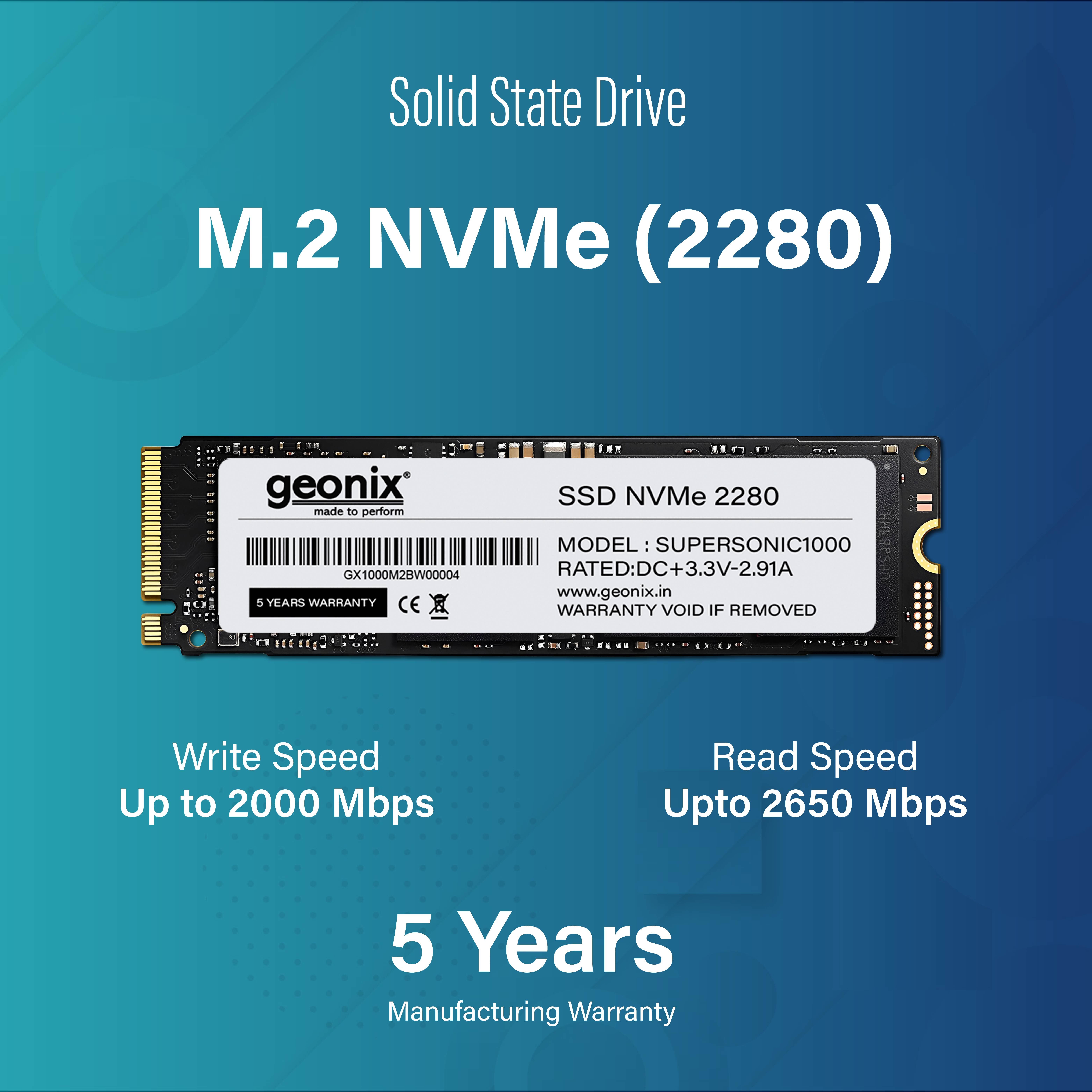 1tb M.2 Nvme Ssd - Up To 2400 Mbps Read Speed, 5-year Warranty | Durable, Low Power Consumption, Perfect For Gaming And Video Editing