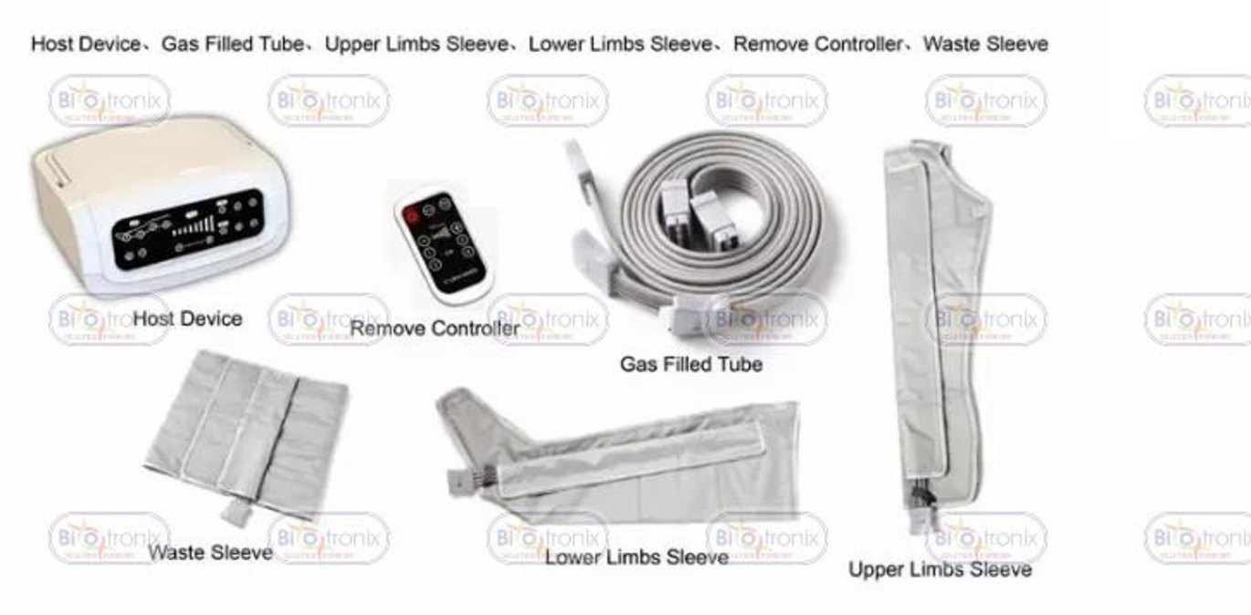 Biotronix Solution Foreverpneumatic Compression Dvt Pumps - Abs Plastic, Rectangular Design | Touch Screen Control, Adjustable Compression Pressure 60-240 Mmhg, Portable For Comprehensive Physiotherapy Therapy
