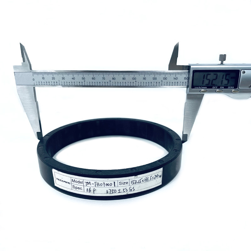 Dc Motor Permanent Magnet 16 Poles Bonded Ferrite Magnet Ring For Bldc Ceiling Fan - High Performance Ferrite, Od152.15*id133.5*h24mm, Black | Smooth Surface, Low Noise, 16 Magnetic Poles