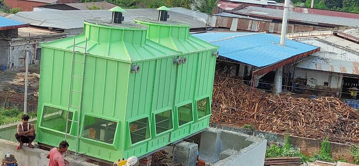 Frp Cooling Tower With Double Fan - Color: Green