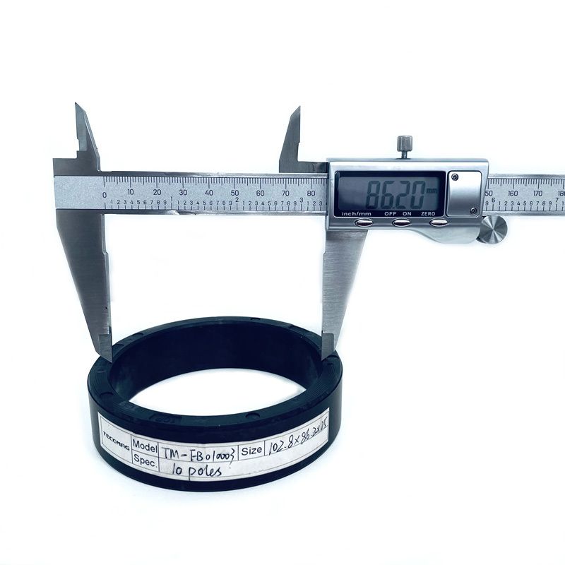 Bldc Motor Magnet 10 Poles Bonded Ferrite Ring Magnet - High Performance Ferrite, Od102.9*id86.2*h25mm, Black | Injection Molded, Low Noise, Smooth Surface
