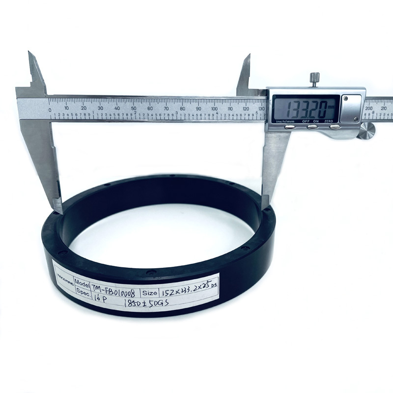 Tecomag Tm-010008 - High Performance Ferrite Ring Magnet 152x133.2x25mm | Permanent Magnet For Bldc Ceiling Fan Motor, Low Noise, Eco-friendly, Multi-polar Magnetization