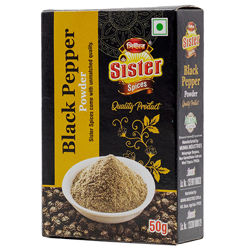 Black Pepper - 50 Grams Powder | Brown Color 12-month Shelf Life Ideal For Cooking Enthusiasts And Culinary Creations