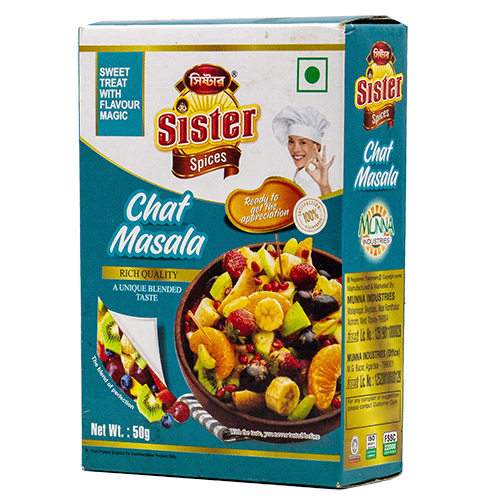 Chaat Masala - Food Grade Powder, 50 Gsm | Enhances Curries, Soups & Rice Dishes - 12 Months Shelf Life, Cool & Dry Storage