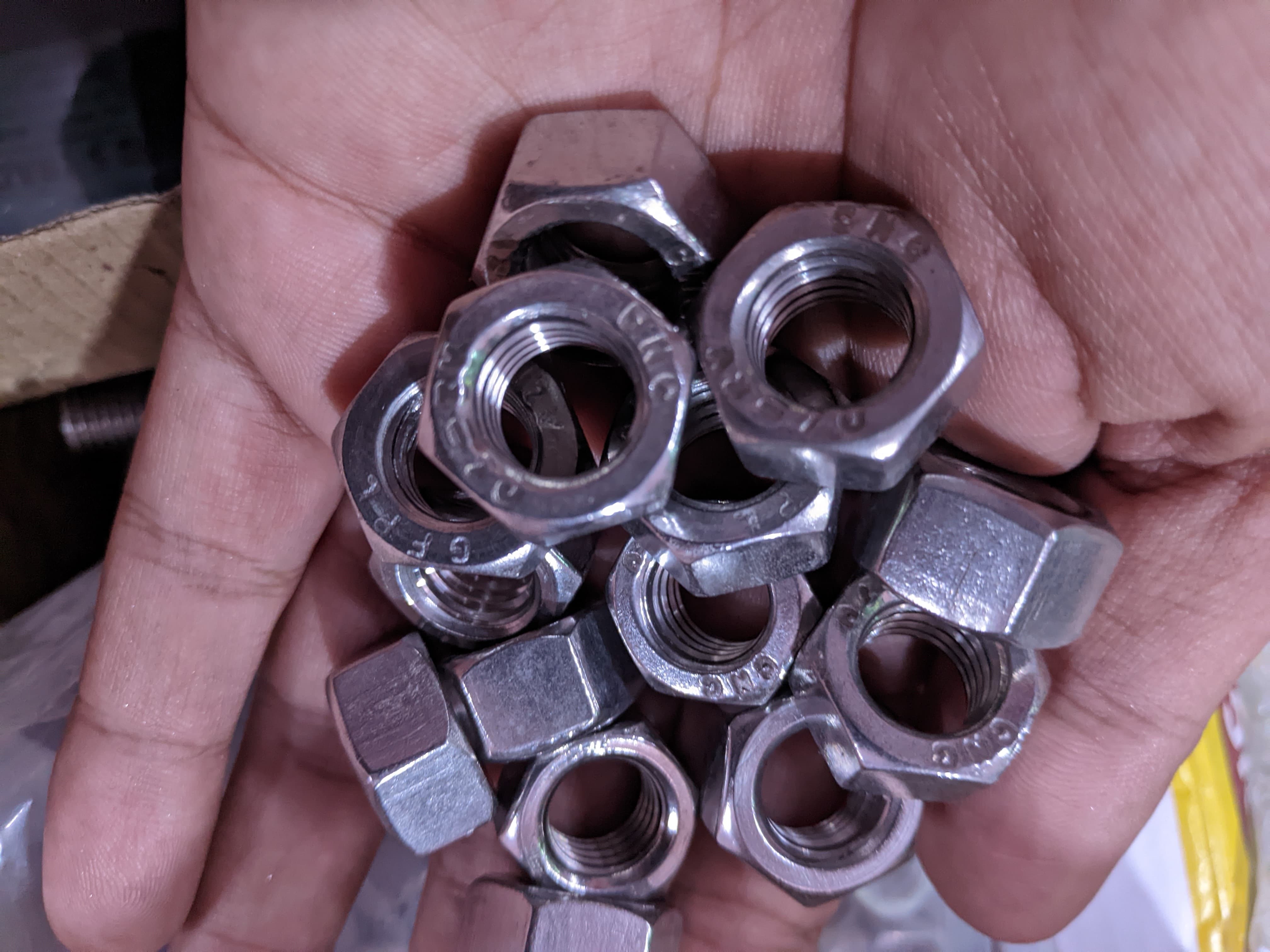 Hexagonal Nut Bolt - Steel, Varies Based On Size, Silver Color | High Efficiency, Durable, Corrosion-resistant, Polished Surface Finish