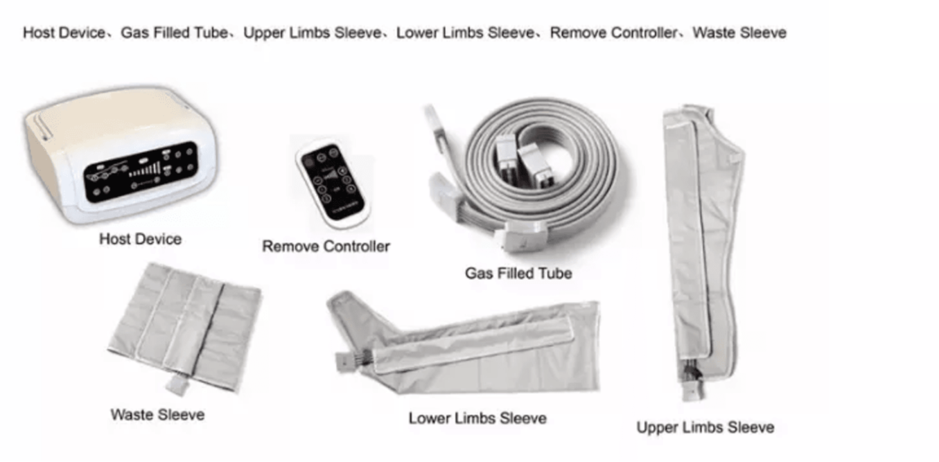 Dvt Compression Therapy Device - Portable Electric, 4 Chamber System, Touch Screen Control For Effective Treatment Of Legs, Arms, And Waist Recovery