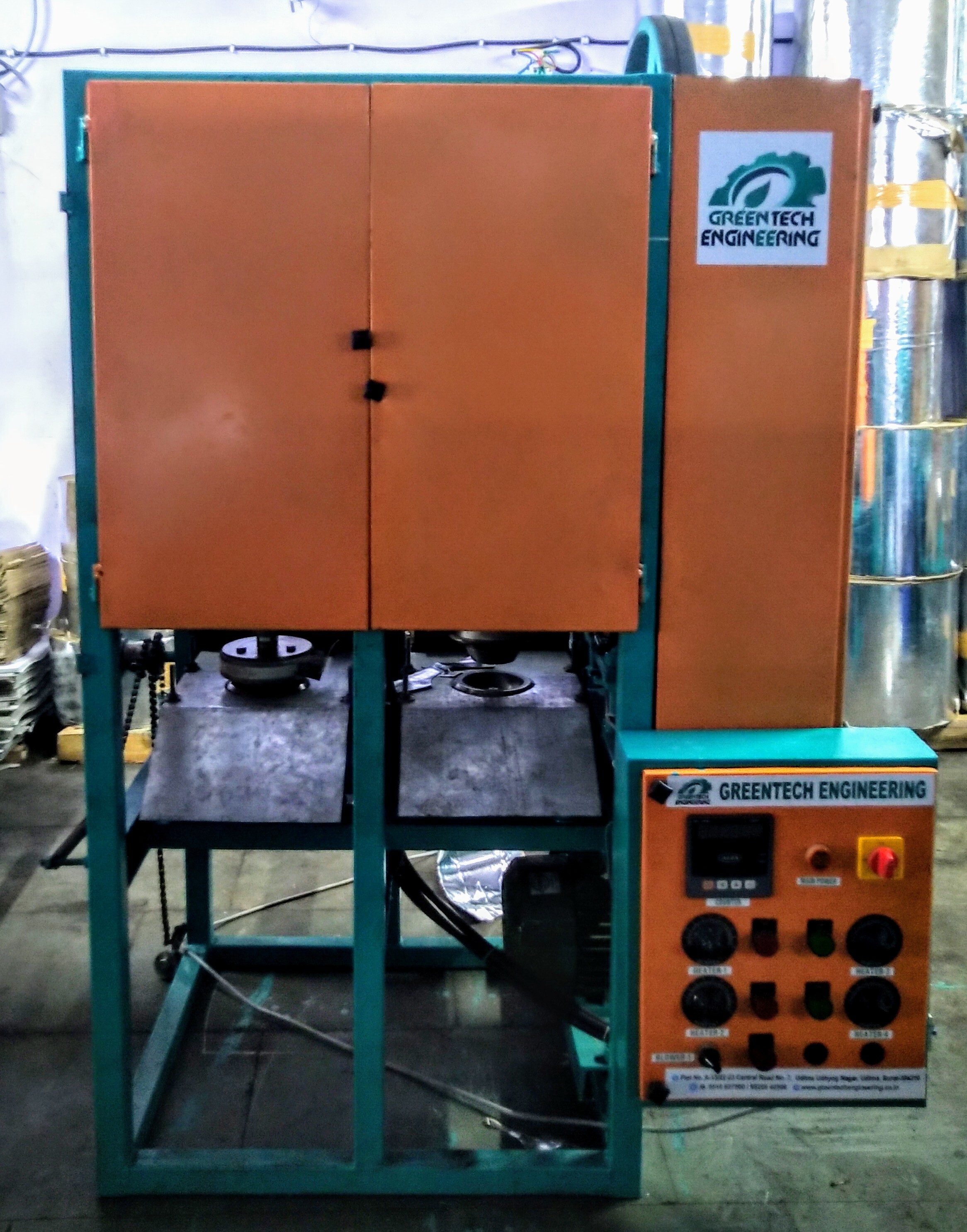 Double Die Dona Making Machine - 350kg Weight, 240v Voltage, Blue Color | Plc Control System, Paper Cutting Type