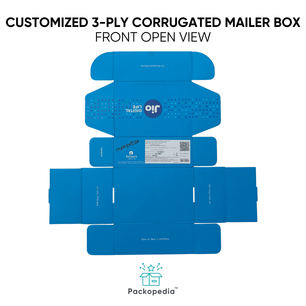 Customized 3-ply Corrugated Printed Mailer Box - Artwork: Cmyk Pdf File