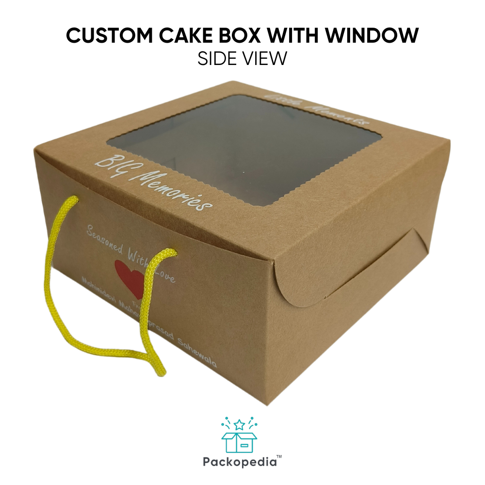 Custom Cake Box With Window And Dori Handle