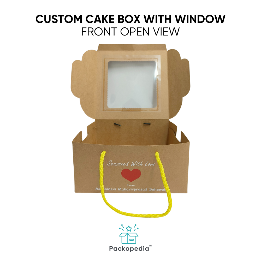 Custom Cake Box With Window And Dori Handle