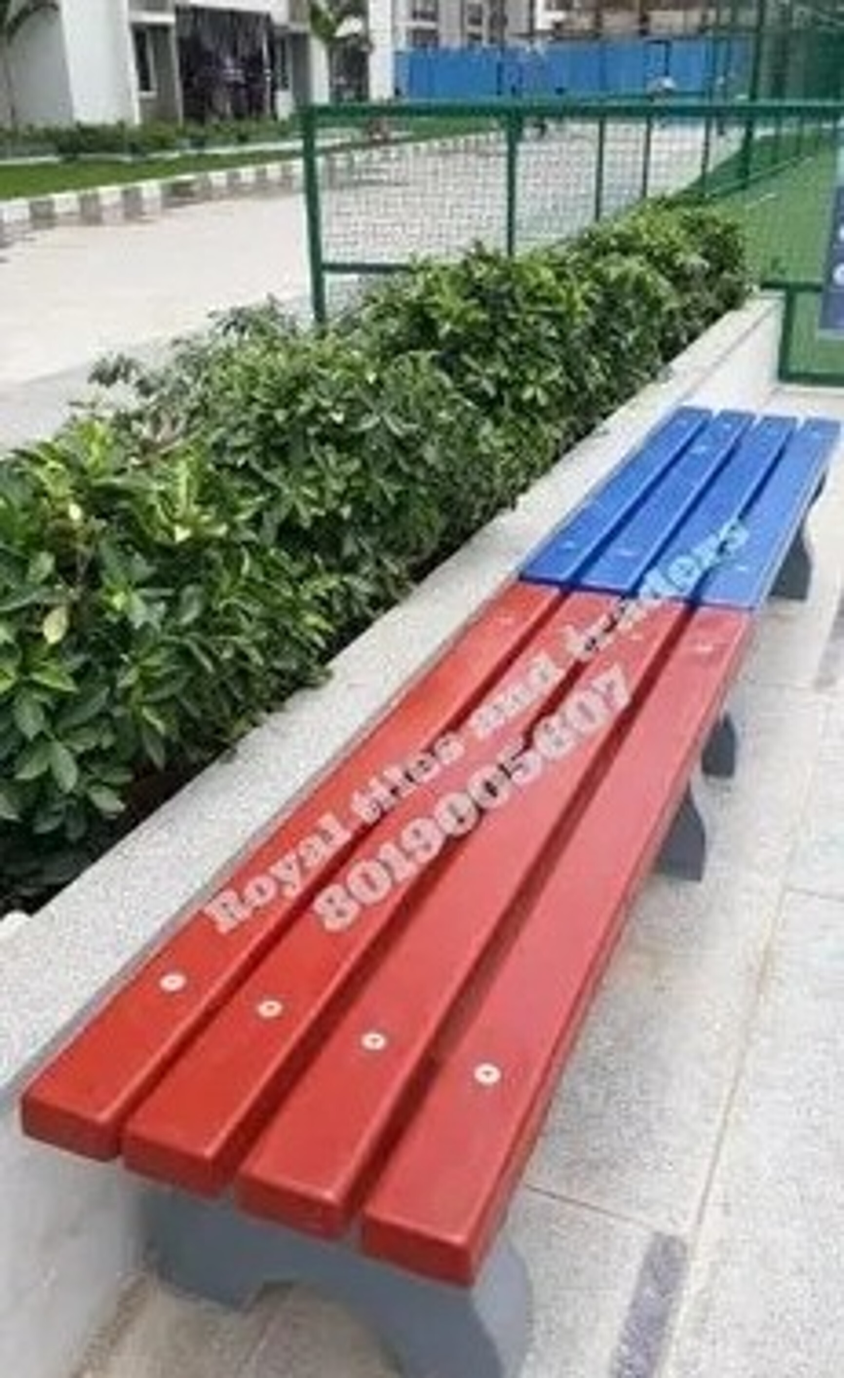Park Bench Without Backrest - Color: Green