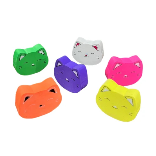 Non Dust Toy Color Eraser - High-quality Rubber, Compact Size, Stylish Pink Color | Effective Smudge-free Erasing Without Dust Residue