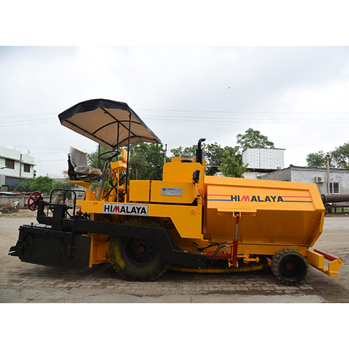Industrial Paver Finisher - Mild Steel Construction, Semi-automatic Operation, Yellow Color | Human-machine Interface Cooling System, Warranty Included