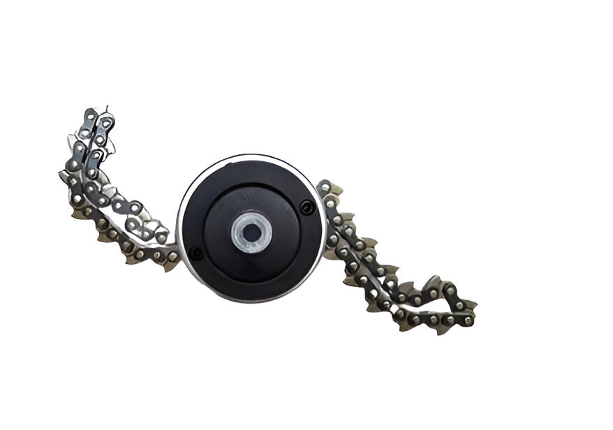 Heavy Duty Chain Trimmer Head Attachment For Brush Cutter - Metal And Plastic, 15x10x8 Cm , Durable Design With Sharp Teeth For Effortless Grass Trimming