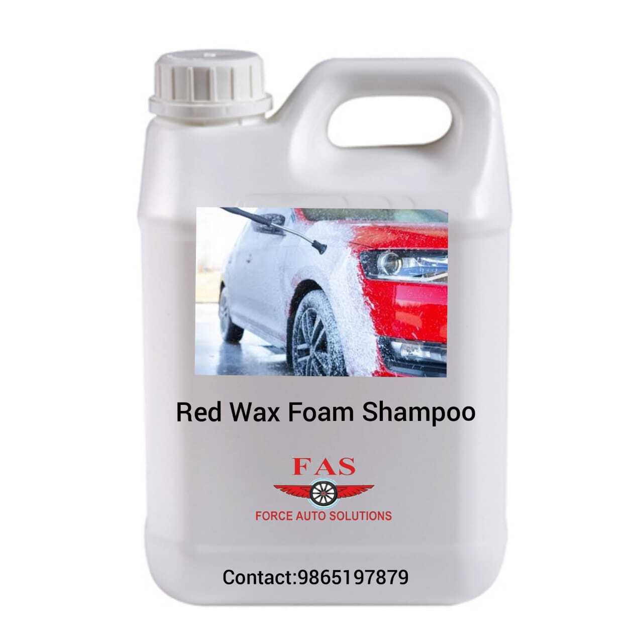 Fas Car Shampoo/foam - Made In India, 5 Litres , Wax-infused Formula For Glossy Finish, Ideal For Car Wash And Surface Maintenance