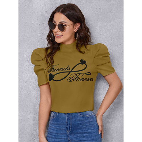 Ladies Designer Heart Print Cotton Top - M(36) & Xl(40) Sizes | Attractive 1/4 Sleeve, Limited Edition Fashion