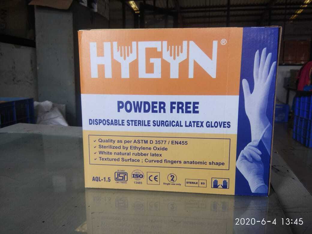 Sterile Surgical Gloves Powder Free - Color: Pale Yellow