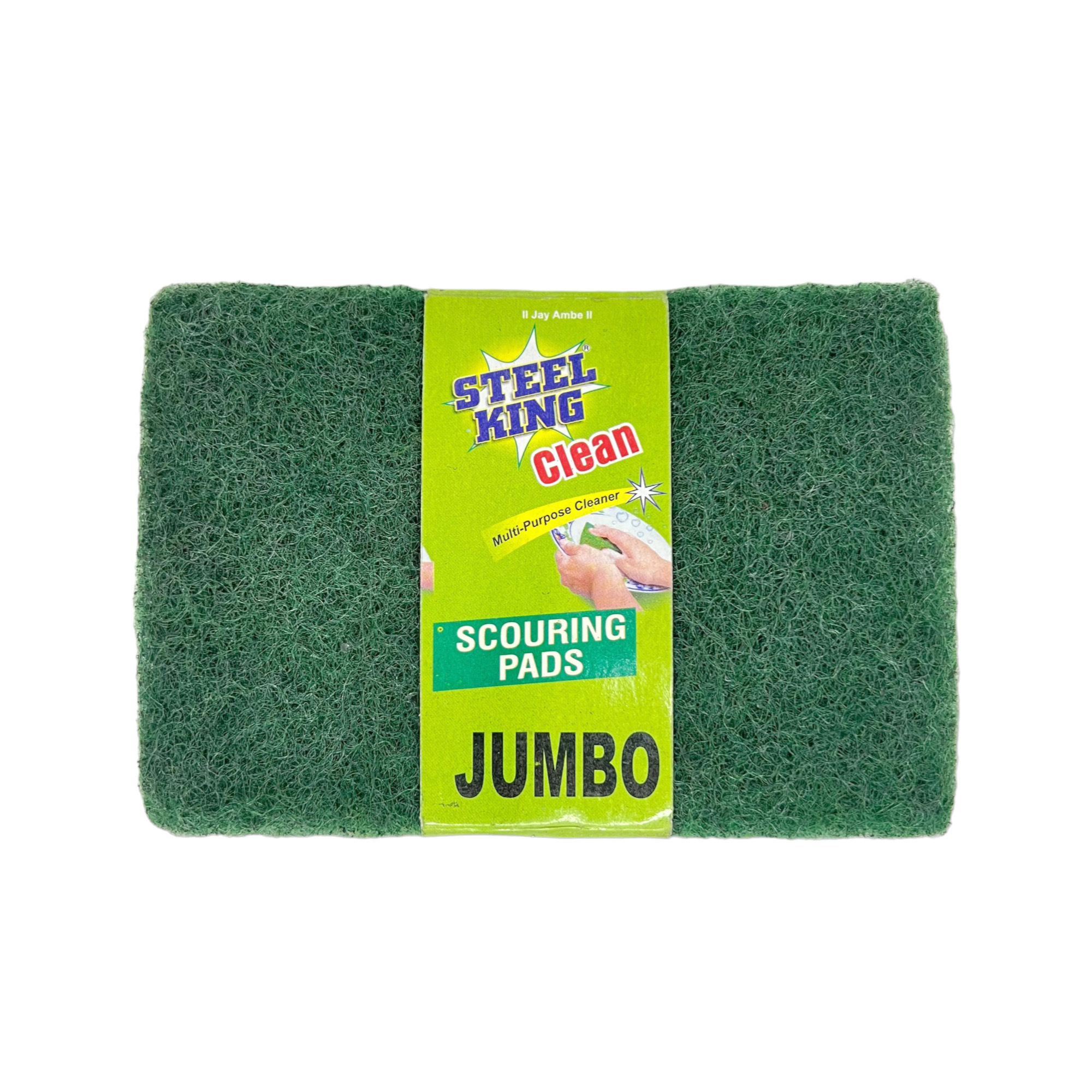 Green Scrub Pad - Polyester, 8mm Thickness, 4x6 Size | Hygienic, Soft Texture, Ideal For Kitchen Use, Gentle On Hands