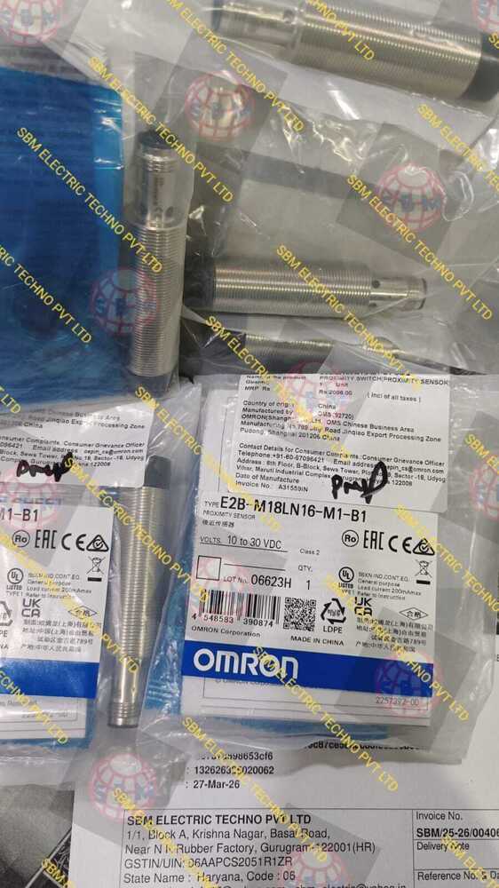 OMRON प्रॉक्सिमिटी सेंसर, E2B-M18LN16-M1-B1